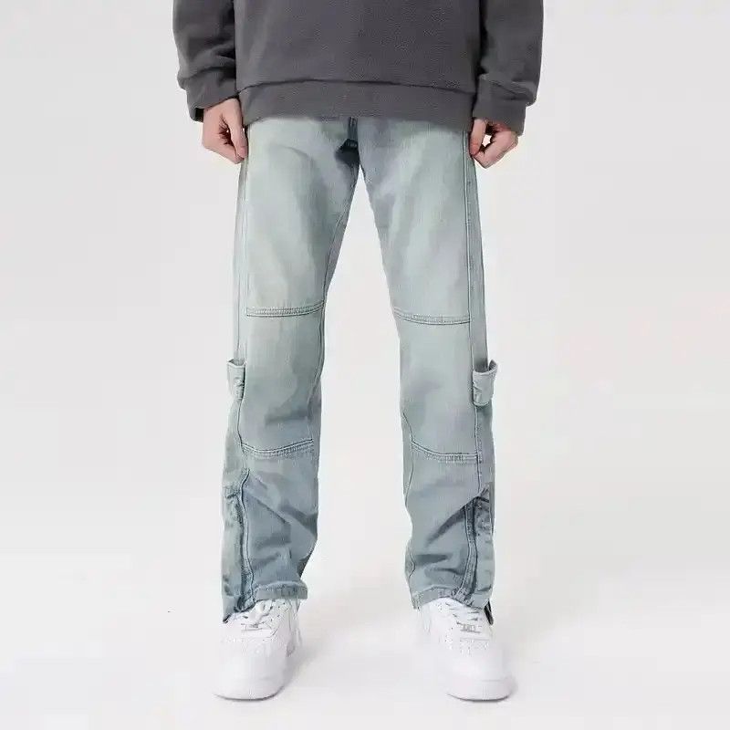 Japanese Brand Clothing Ankle Zipper Straight Old Denim Size US 30 / EU 46 - 3 Thumbnail
