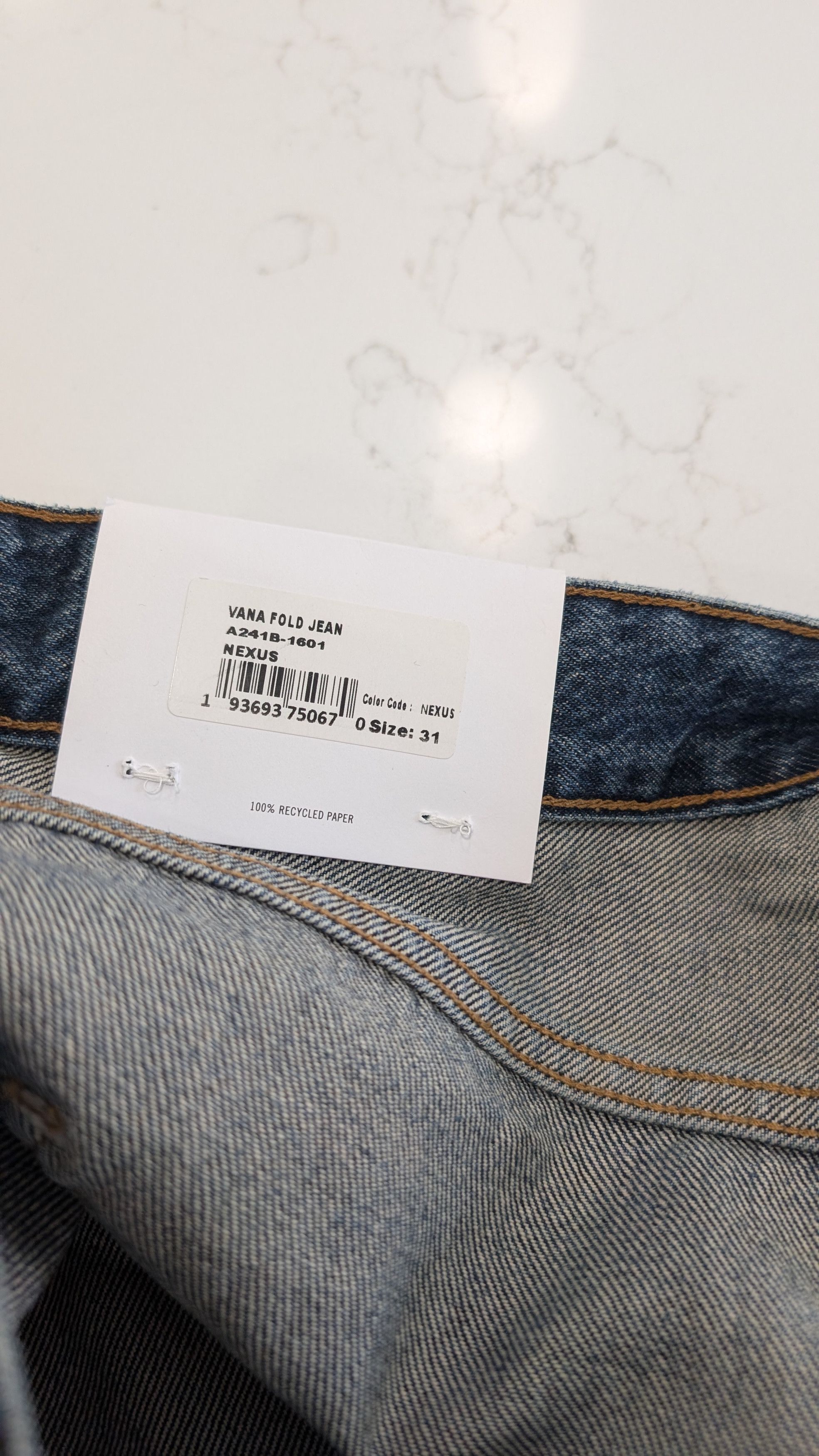 Agolde AGOLDE Vana Fold Jeans Nexus Blue Size 31 Size 31" - 7 Thumbnail