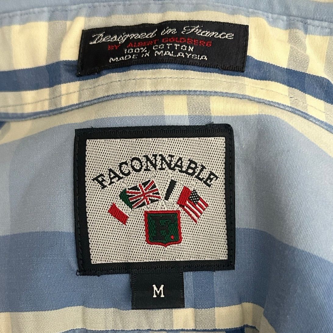 Faconnable Faconnable Vintage Blue Beige Plaid Shirt M France Size US M / EU 48-50 / 2 - 2 Thumbnail