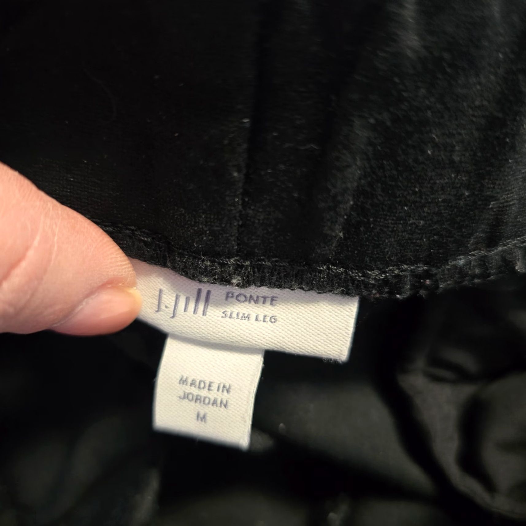 J. Jill J. Jill Pants Womens Medium Black Ponte Slim Leg Stretchy Casual Capsule Shirt? Size 32" / US 10 / IT 46 - 4 Thumbnail