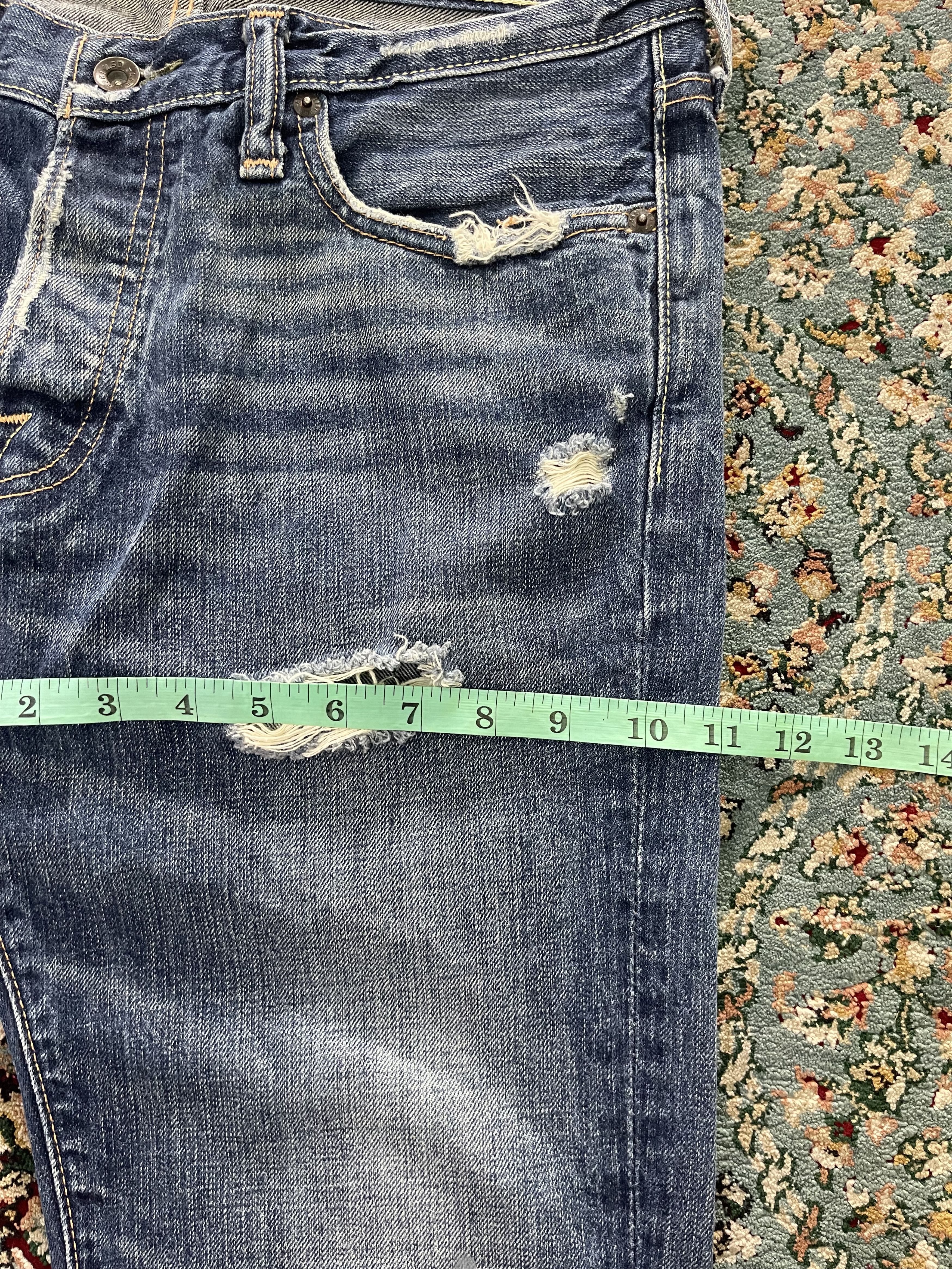 Abercrombie & Fitch A&F BAXTER Low Rise Slim Boot Denim Distressed Size 30x30 Size US 30 / EU 46 - 11 Thumbnail