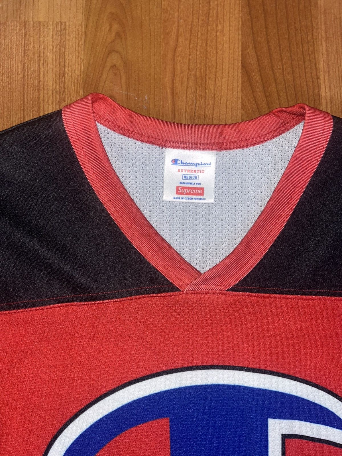 Champion × Supreme Red Supreme champion jersery Size medium Size US M / EU 48-50 / 2 - 2 Thumbnail