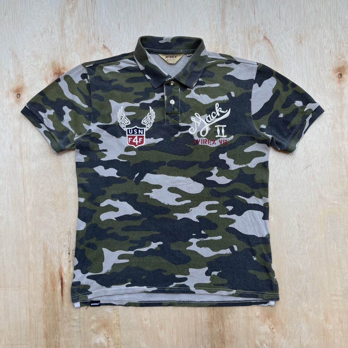 Avirex AVIREX SEAWOLF AUXILIARY SQUADRON USN CAMO POLO SHIRT Size US M / EU 48-50 / 2 - 3 Thumbnail