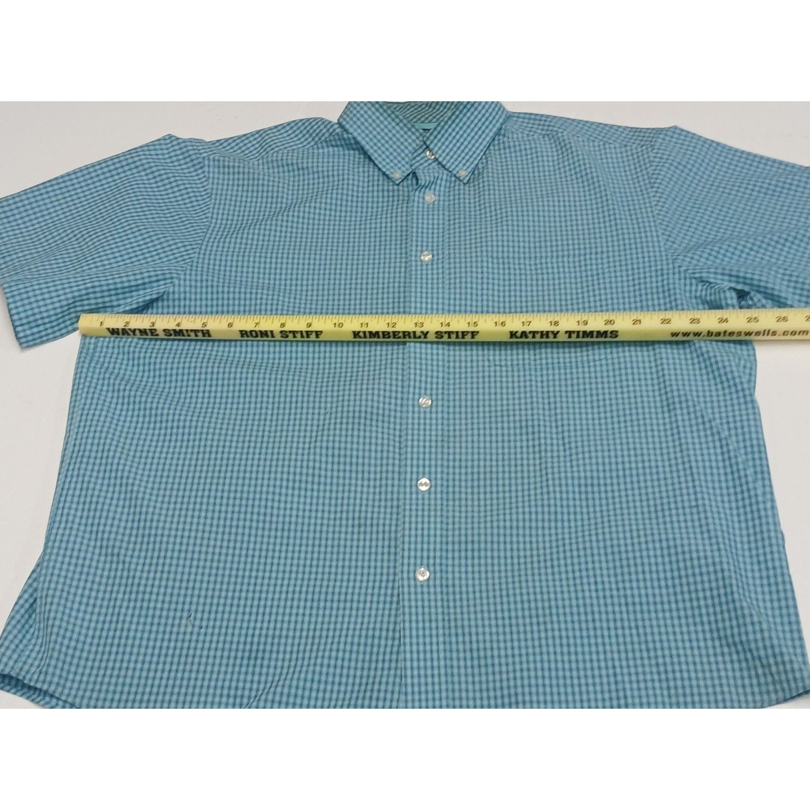 Roundtree & Yorke Roundtree & Yorke Classics Blue Plaid Dress Casual Shirt Size US L / EU 52-54 / 3 - 3 Thumbnail