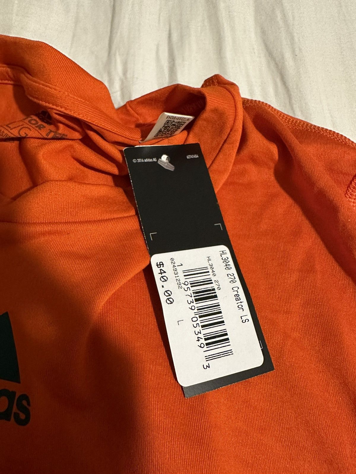 Adidas University of Miami Hurricanes (UMiami) Adidas L/S shirt Size US L / EU 52-54 / 3 - 4 Thumbnail