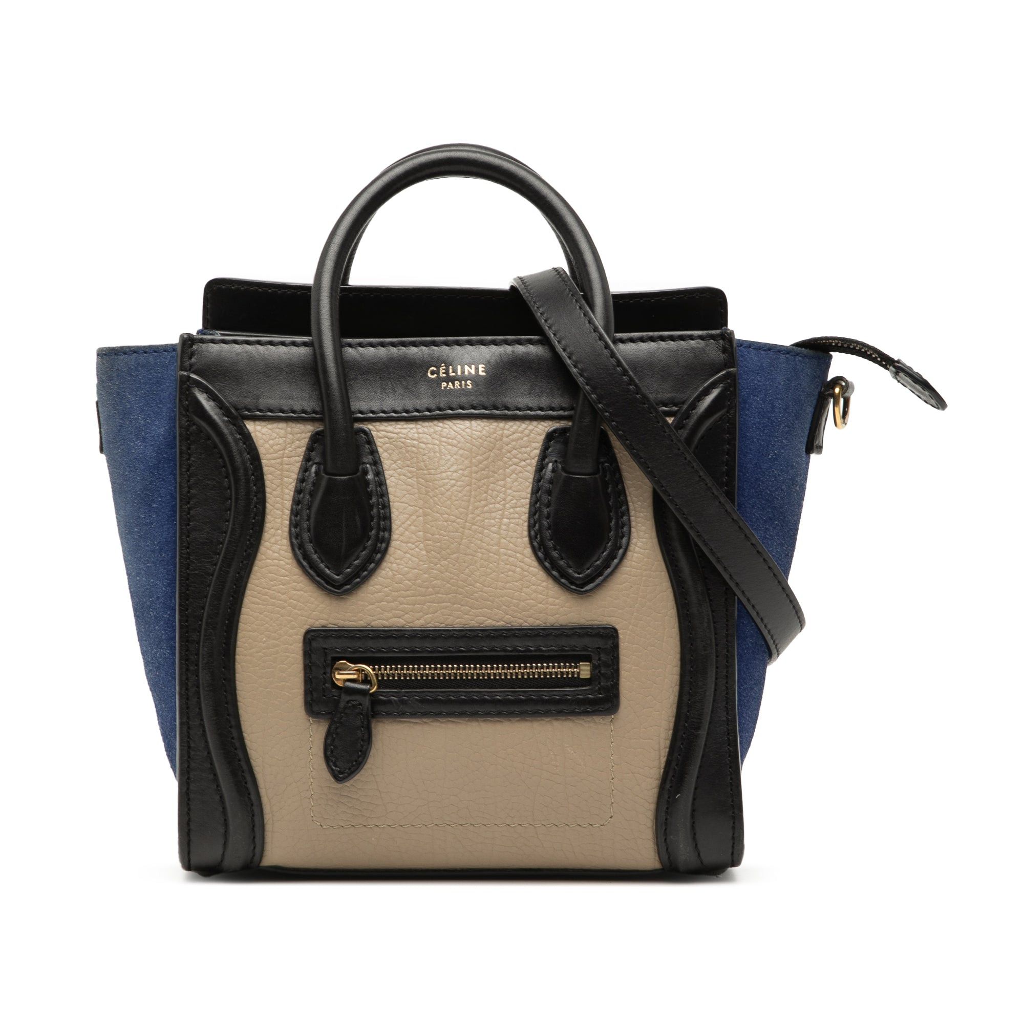 Celine Nano Tricolor Calfskin and Suede Luggage Tote Size ONE SIZE - 1 Thumbnail