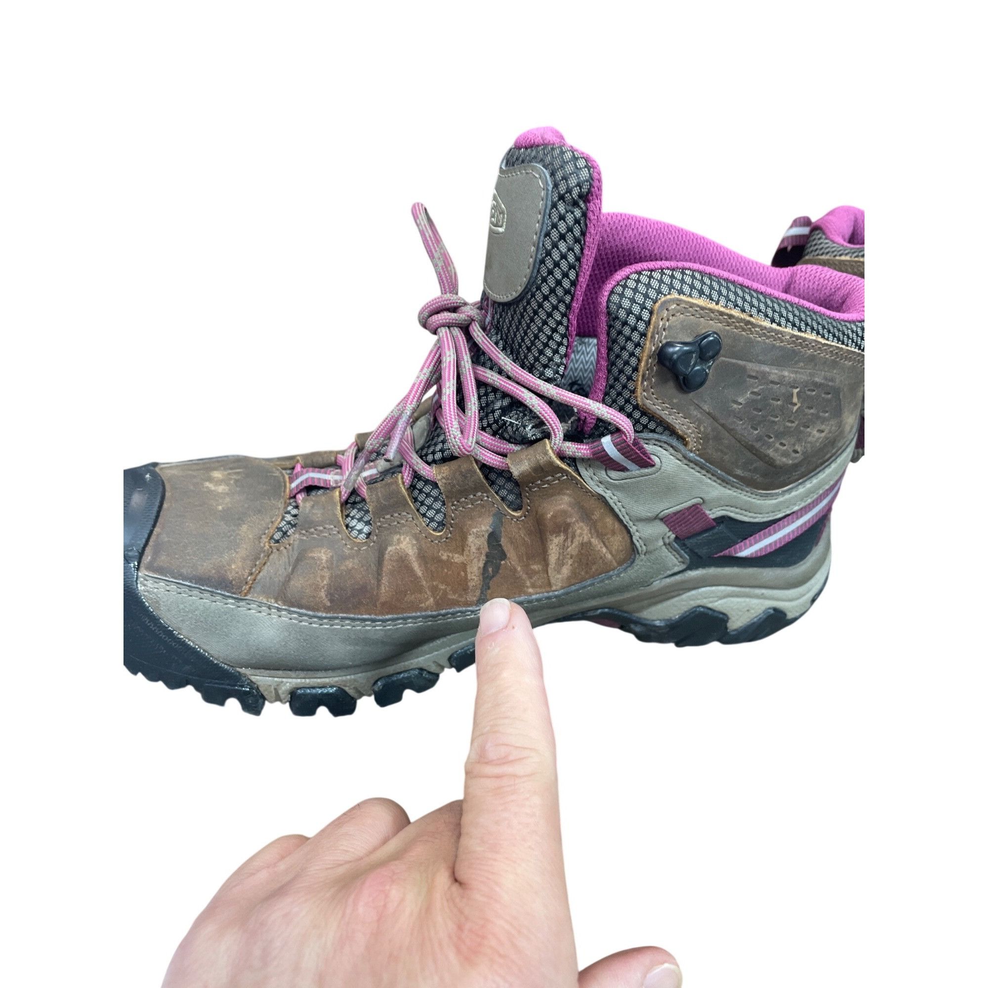 KEEN Keen Dry Womans Brown Pink Suede Waterproof Hike Boots Sz 10 Size US 10 / IT 40 - 15 Thumbnail