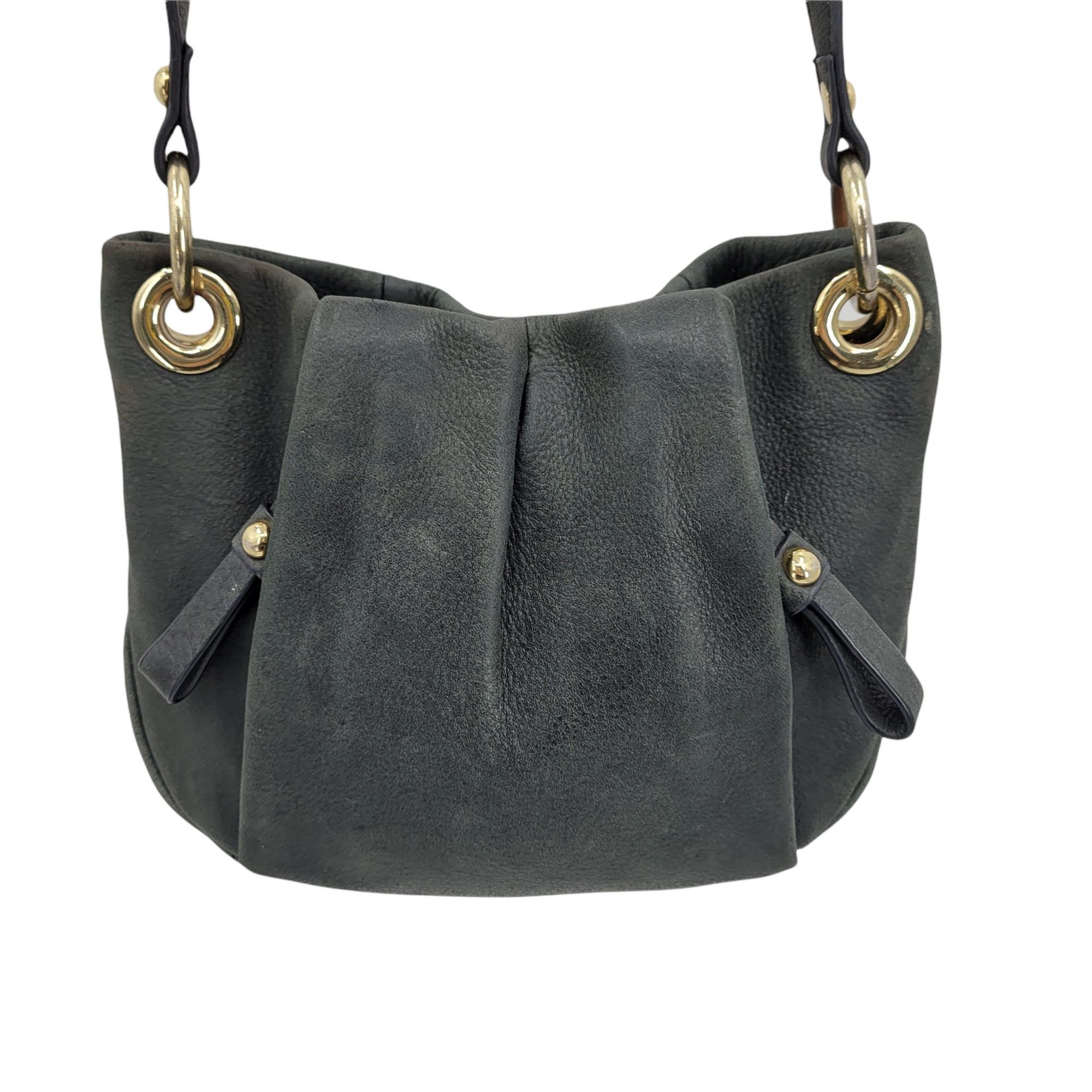 Vince Camuto Vince Camuto Crossbaody Sling Bag Pebble Leather Gray Greeni Size ONE SIZE - 1 Thumbnail