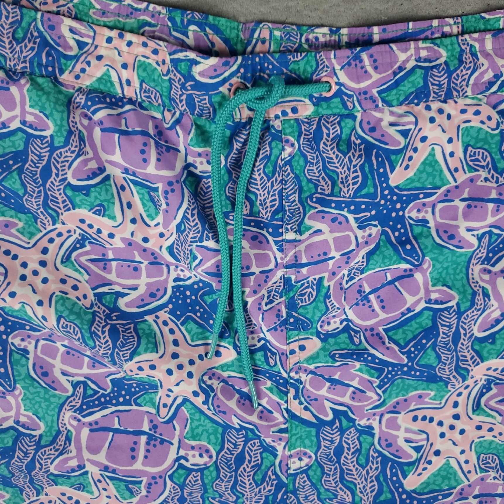Vineyard Vines Vineyard Vines Shorts Mens 2XL Purple Blue Sea Turtles Beach Board Swim Trunks Size US 39 - 2 Thumbnail