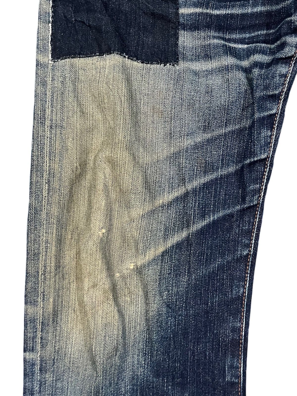Jun Takahashi Vintage Uniqlo Patchwork Denim Size US 33 - 3 Thumbnail