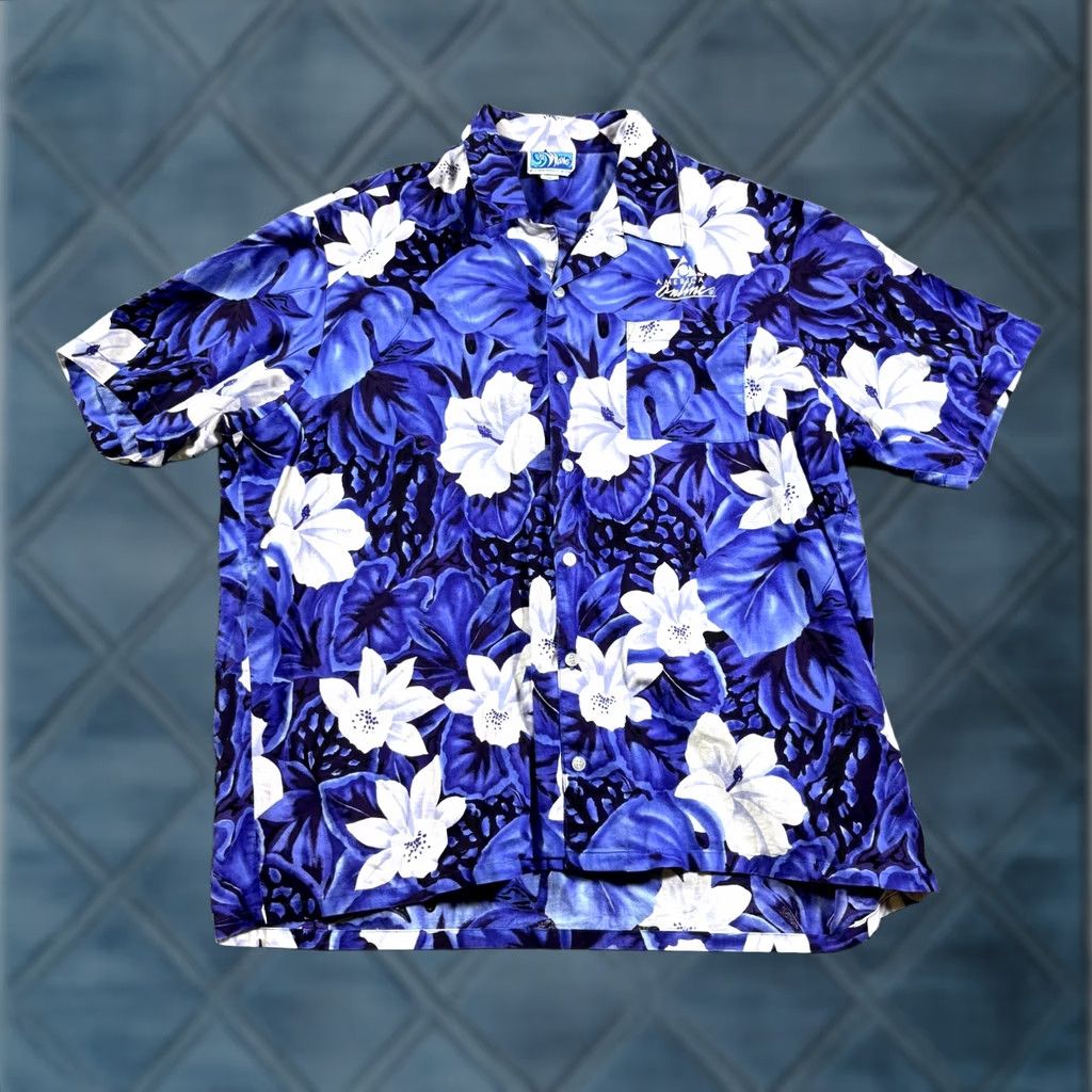 Vintage VTG 9th Wave Button-Up Shirt Women 2X Purple Floral Beach Hawaiian USA Size XXL / US 16-18 / IT 52-54 - 1 Thumbnail