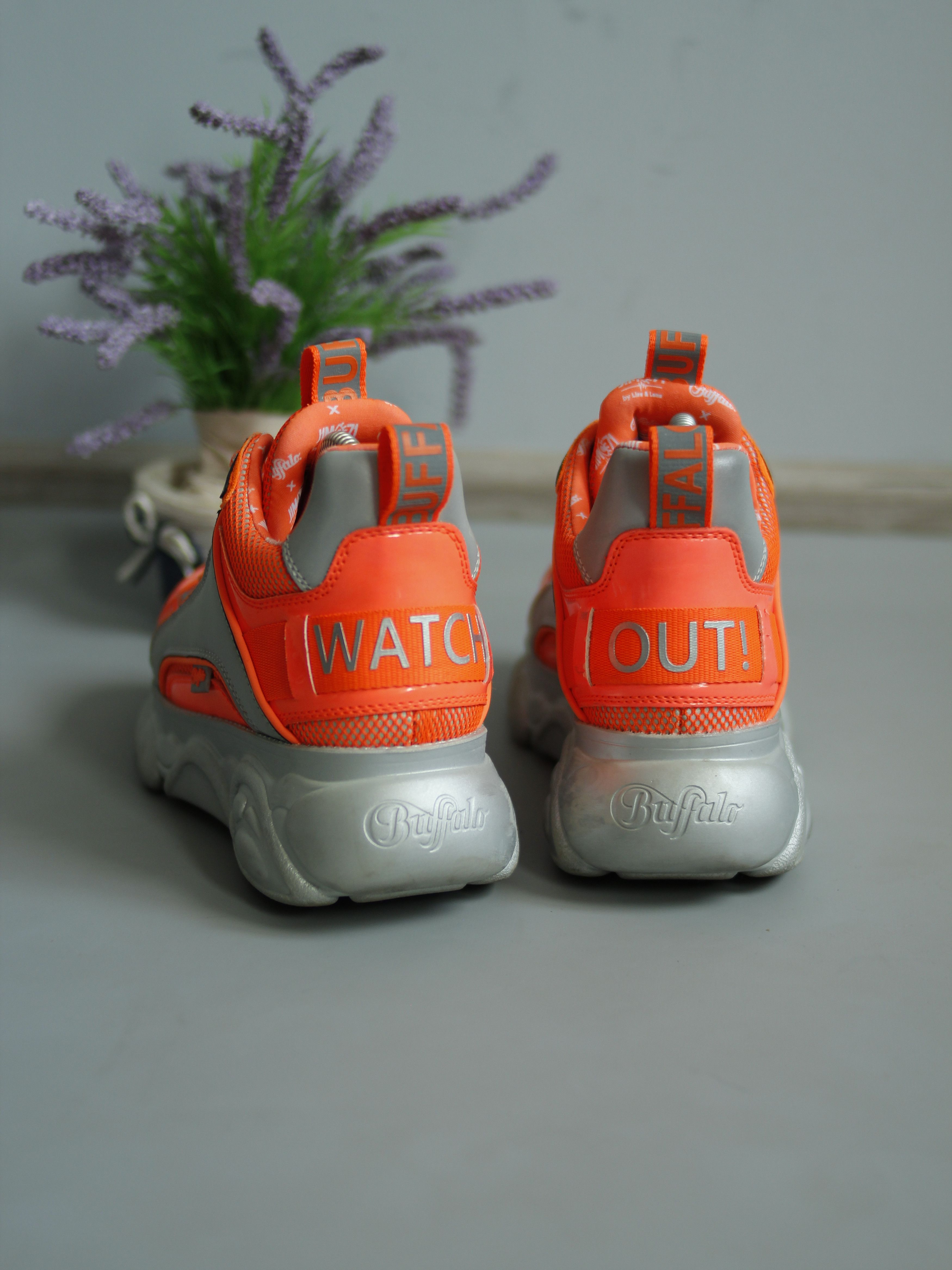 Buffalo London BUFFALO JIMO71 REFLECTIVE ORANGE SNEAKERS HIGH SOLE Size US 6.5 / IT 36.5 - 8 Thumbnail