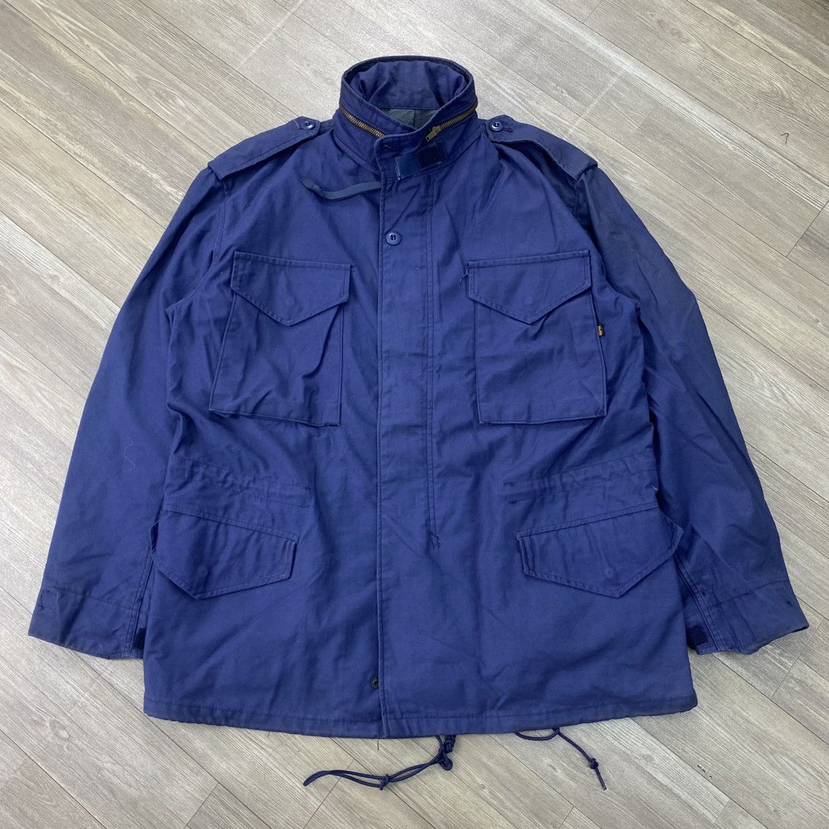 Alpha Industries Vintage Alpha Industries M65 Military Field Jacket Navy Size US M / EU 48-50 / 2 - 1 Thumbnail