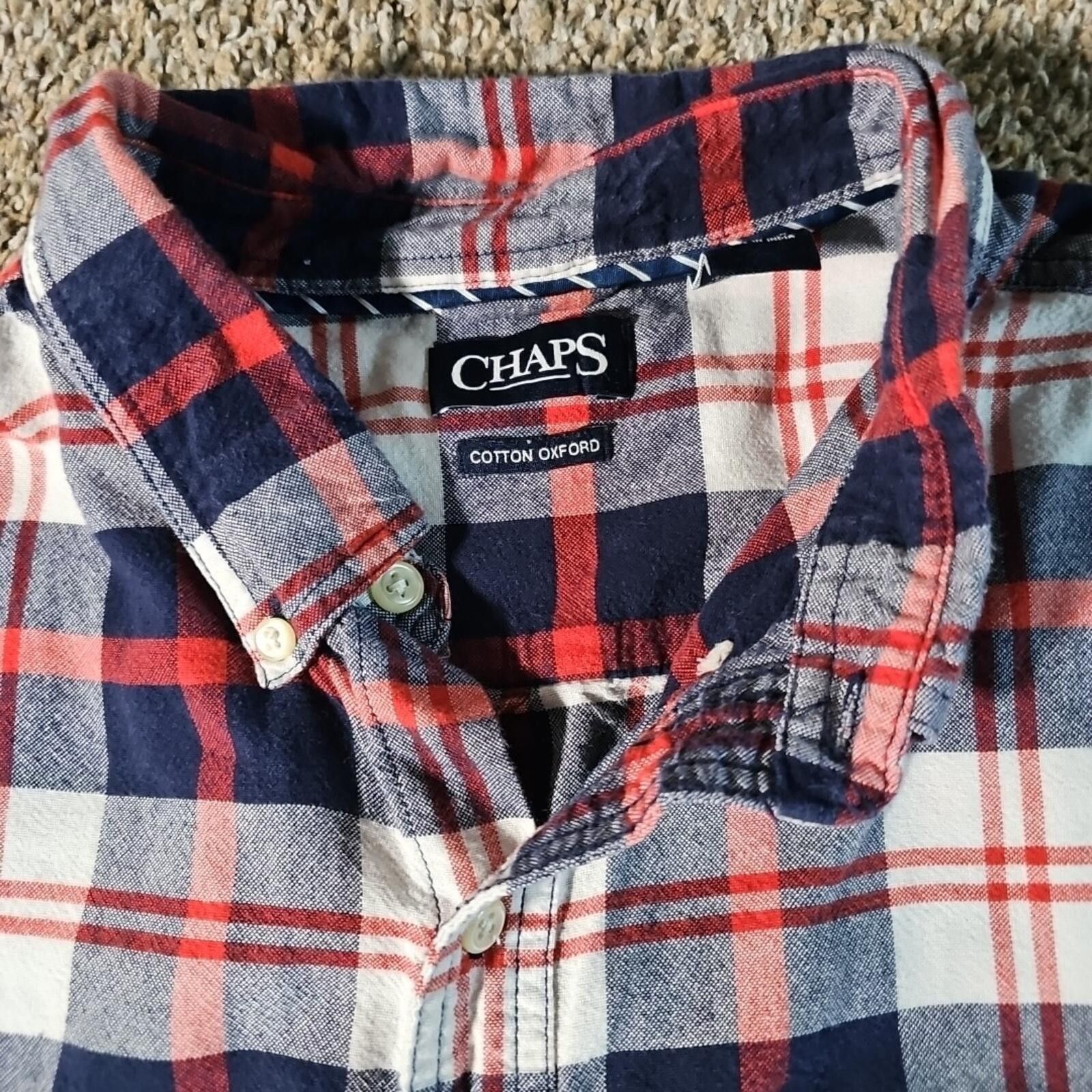 Chaps Chaps XXL Cotton Oxford Button Up Flannel Shirt Size US XXL / EU 58 / 5 - 3 Thumbnail