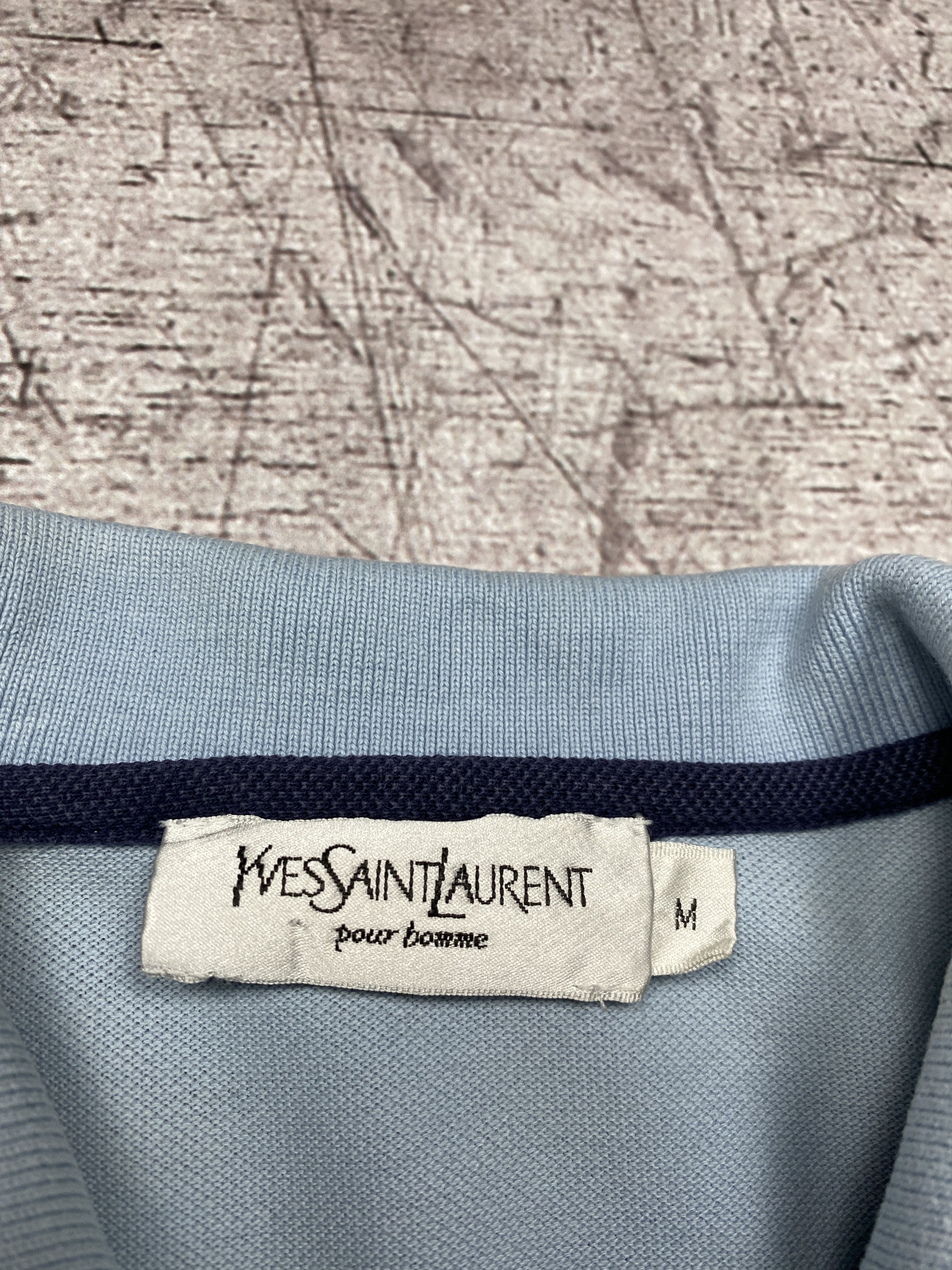 Vintage × Yves Saint Laurent Yves Saint Laurent Vintage Mens Striped Polo Shirt Size US M / EU 48-50 / 2 - 4 Thumbnail