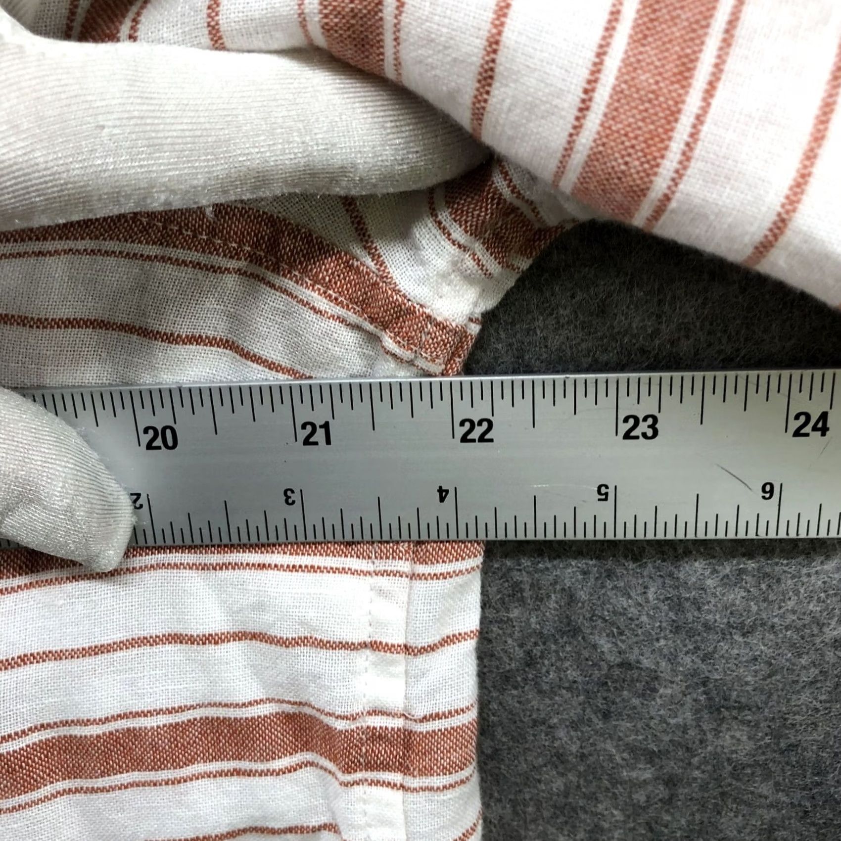 Eddie Bauer Eddie Bauer Blouse Womens L V-neck 3/4 Sleeve Linen Cotton Pink White Striped Shirt Casual Beach Classic Size L / US 10 / IT 46 - 8 Thumbnail