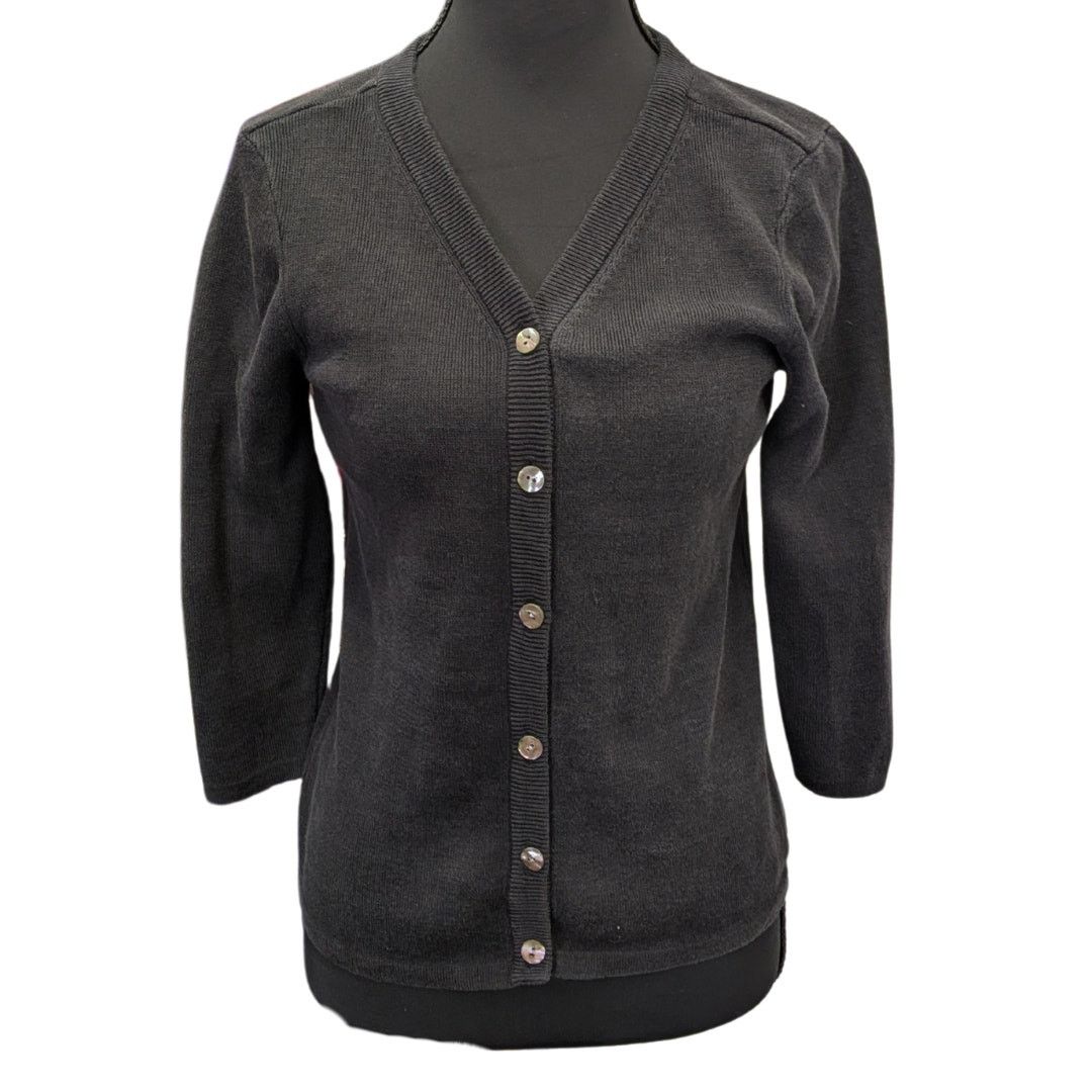 Tommy Bahama Vintage Tommy Bahama Silk Blend Black Cardigan | Women's S Size S / US 4 / IT 40 - 1 Thumbnail