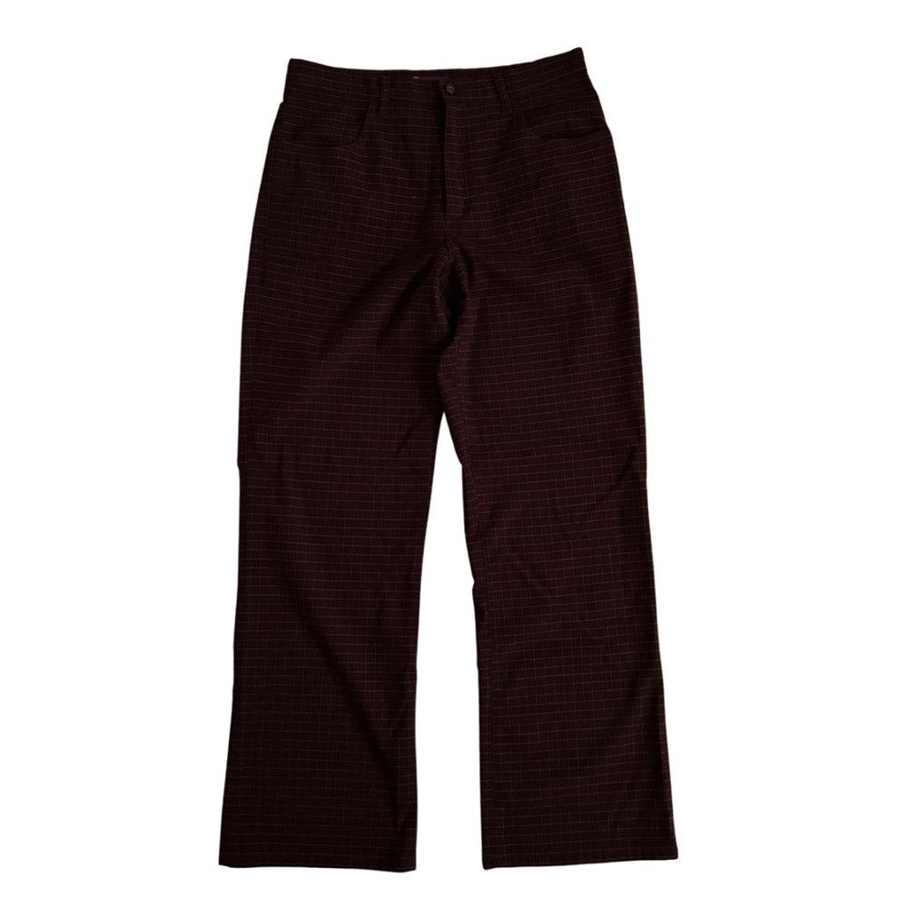 Point Zero Point Zero Y2K Women’s Classic Check Brown Bootleg Pants Size 32" / US 10 / IT 46 - 1 Thumbnail