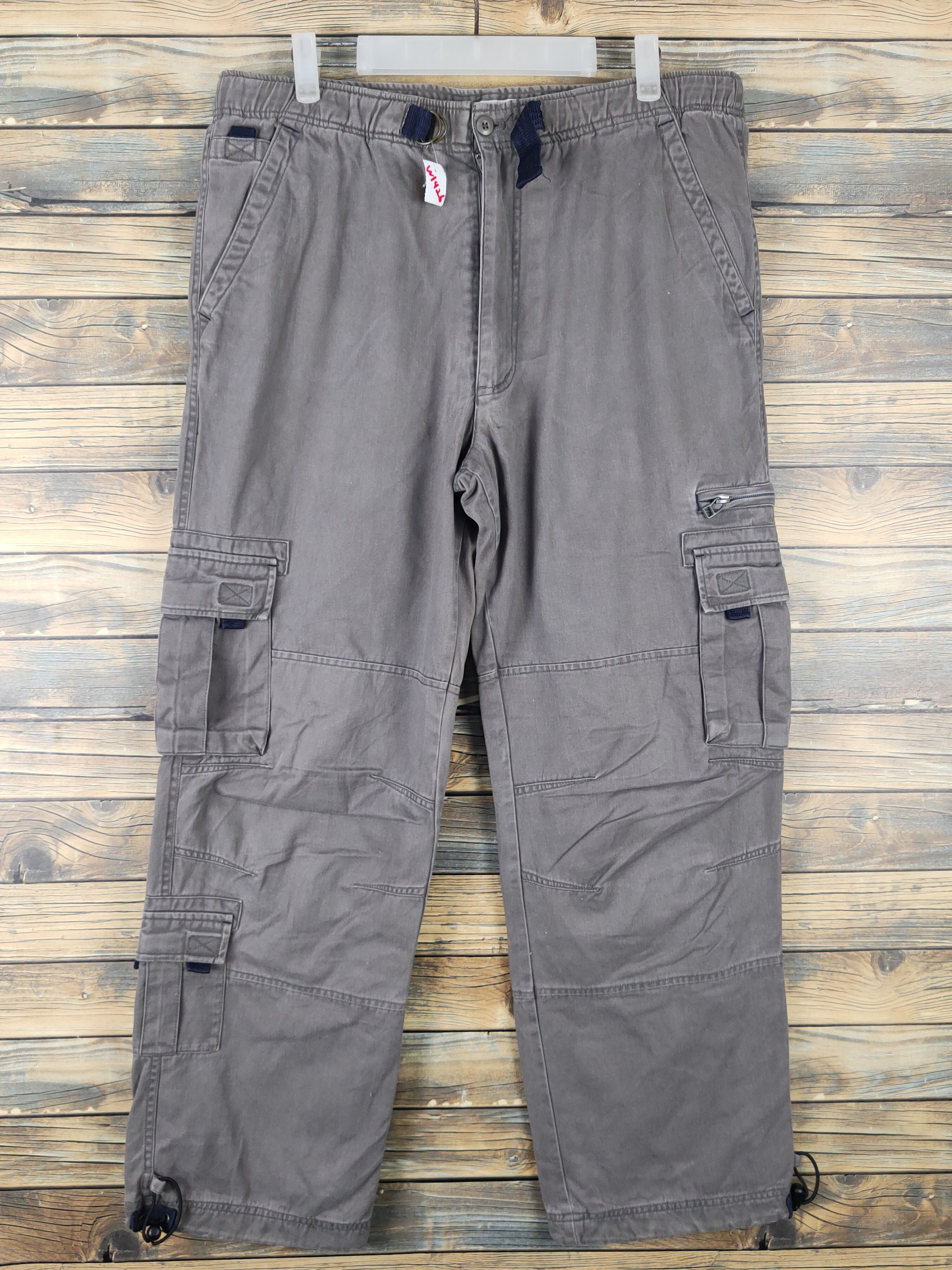 Japanese Brand B.C Factory Gray Multipocket Tactical Cargo Pants#W1426 Size US 35 - 1 Thumbnail