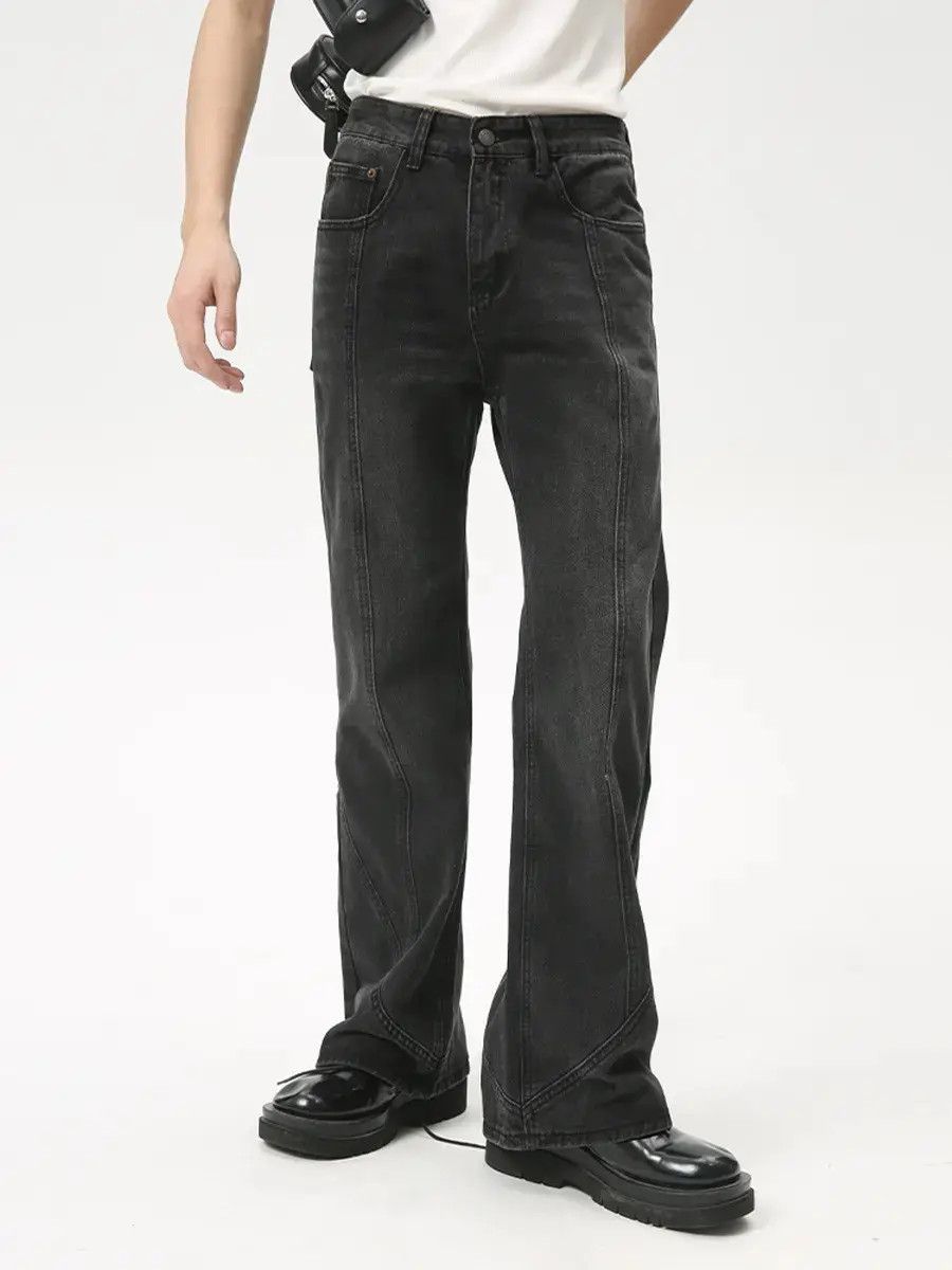 Japanese Brand Retro loose casual micro flared jeans Size US 30 / EU 46 - 6 Thumbnail
