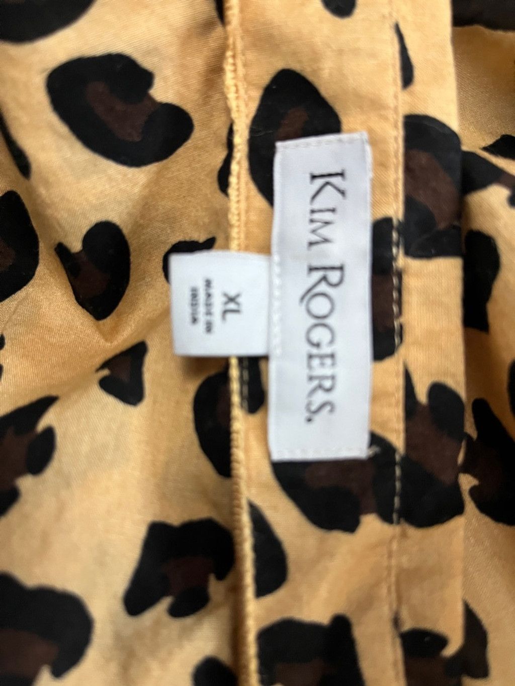 Kim Jones Kim Rogers XL Leopard Print 100% Cotton Button-Down Blouse Size XL / US 12-14 / IT 48-50 - 4 Thumbnail