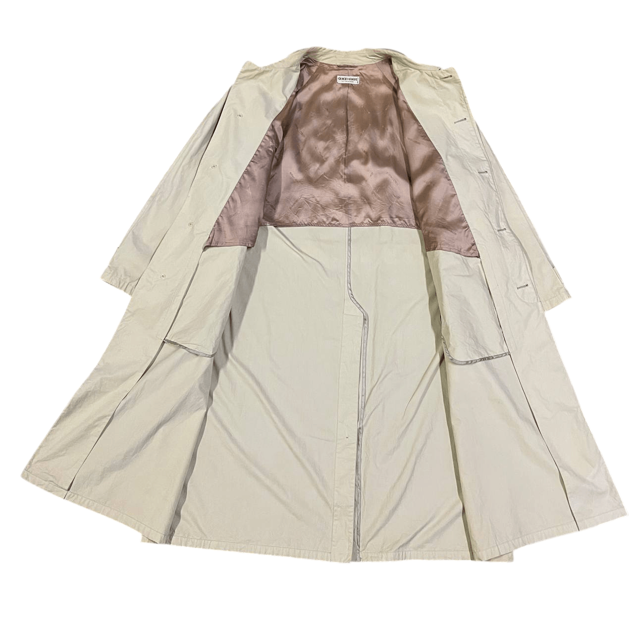 Giorgio Armani Vintage Giorgio Armani Trench Coat with Belt Size US M / EU 48-50 / 2 - 9 Thumbnail
