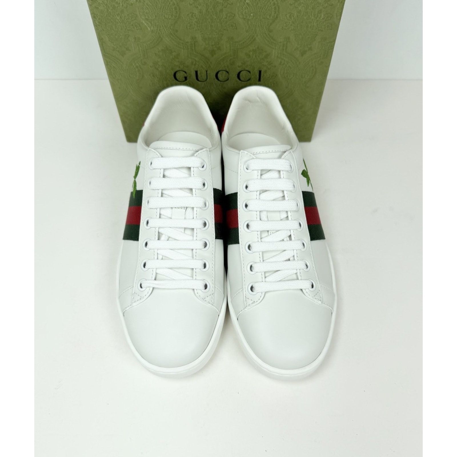 Gucci Size 4.5W - Gucci Ace Embroidered Cherry Leather NEW Size US 4.5 / IT 34.5 - 4 Thumbnail