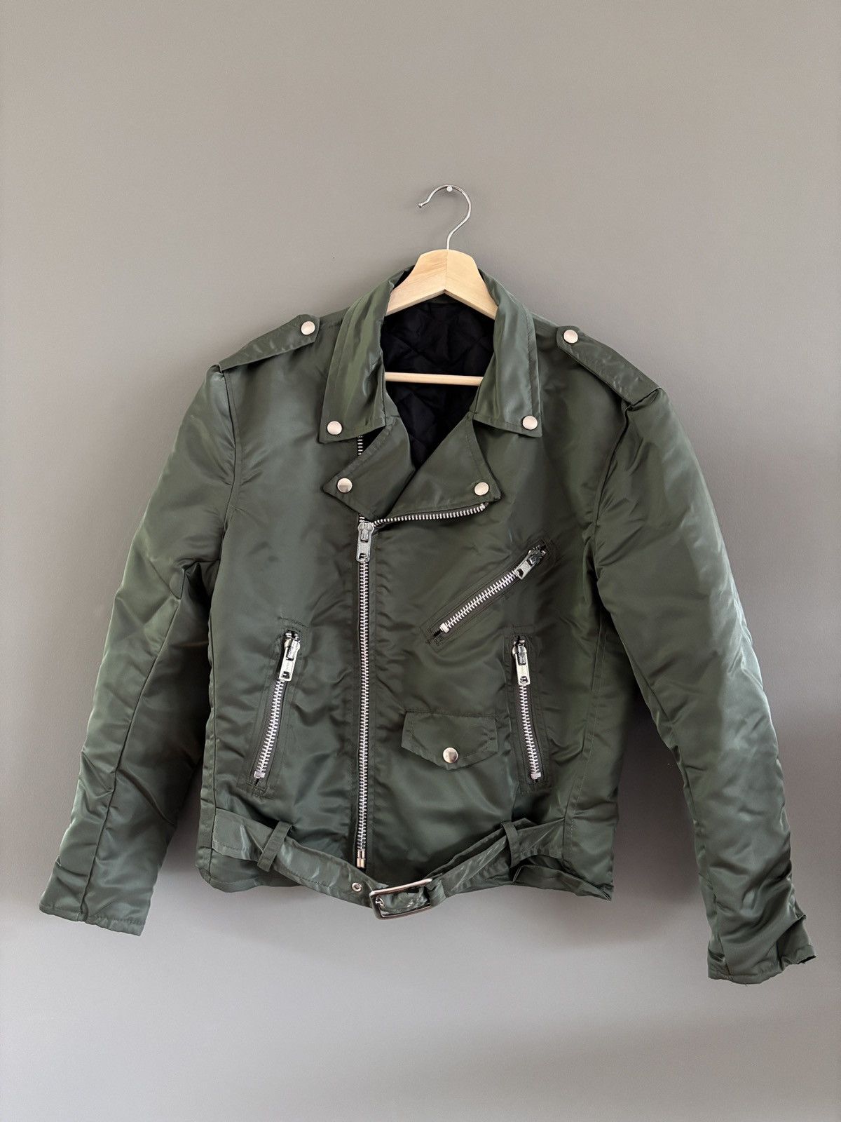 Other Vintage 90s Panno d’or Riders Biker Jacket Green Made in USA Size US S / EU 44-46 / 1 - 11 Thumbnail