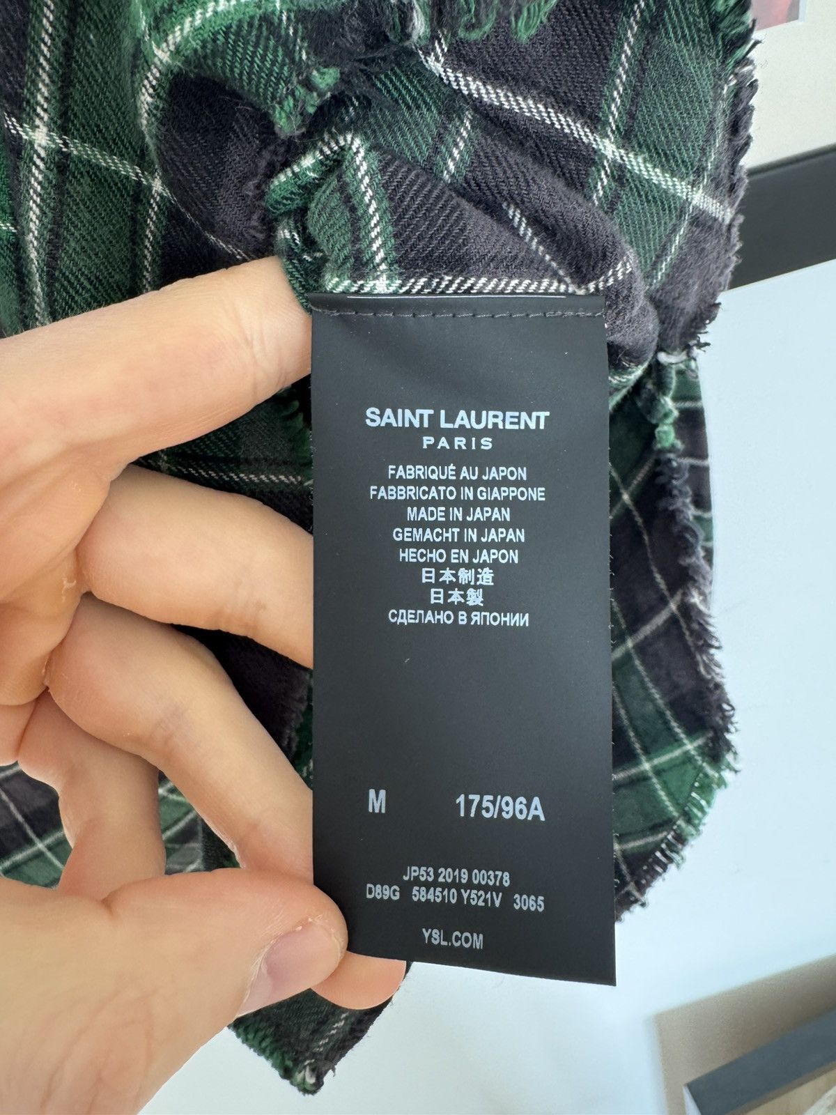 Saint Laurent Paris Hedi Slimane Saint Laurent Paris SLP Button Flannel Shirt Size US M / EU 48-50 / 2 - 6 Thumbnail