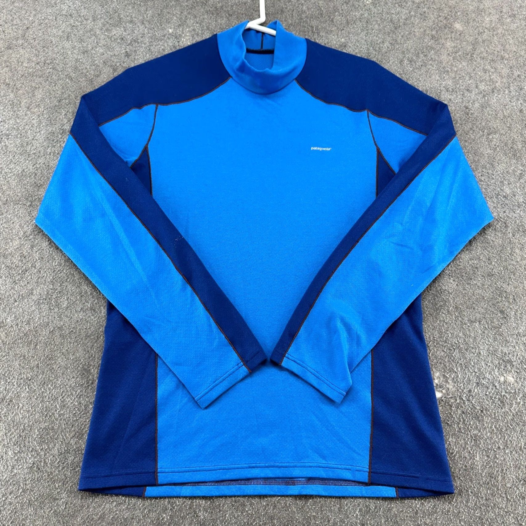 Patagonia Patagonia Shirt Mens M Blue Capilene 3 Midweight Mock Neck Long Sleeve Polyester Regular T-Shirt Mens Size US M / EU 48-50 / 2 - 2 Thumbnail