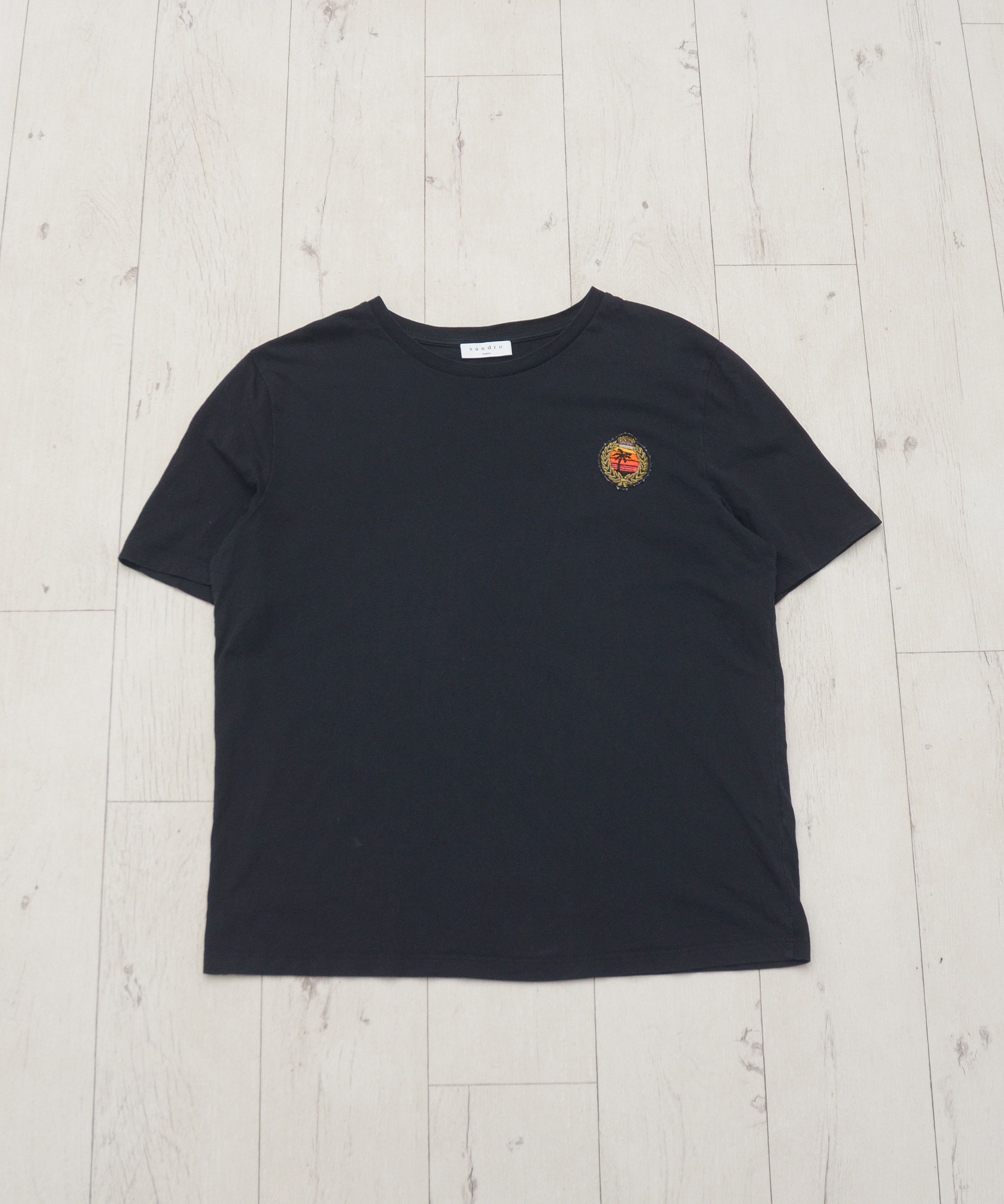Sandro SANDRO T-Shirt With Patch On The Chest Palm Hawaii Size US M / EU 48-50 / 2 - 1 Thumbnail