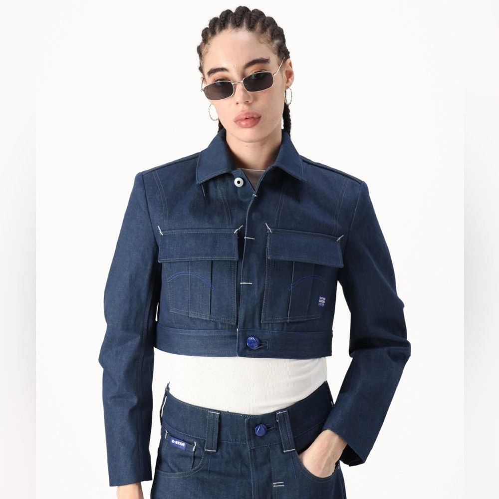 G-Star G-Star RAW Originals 3D Selvedge Cropped Jacket NWT Raw Den Size S / US 4 / IT 40 - 1 Thumbnail