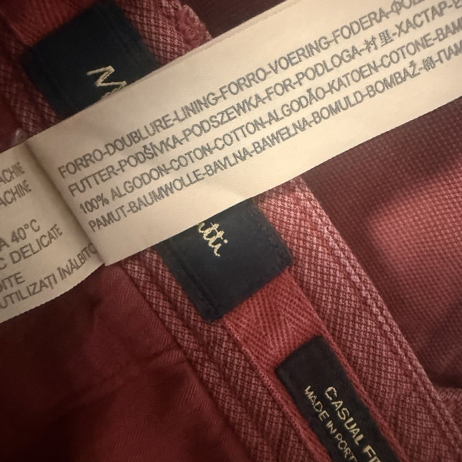 Massimo Dutti Massimo Dutto Chino Standard Slim Pants Zip Casual Career Size US 34 / EU 50 - 4 Thumbnail
