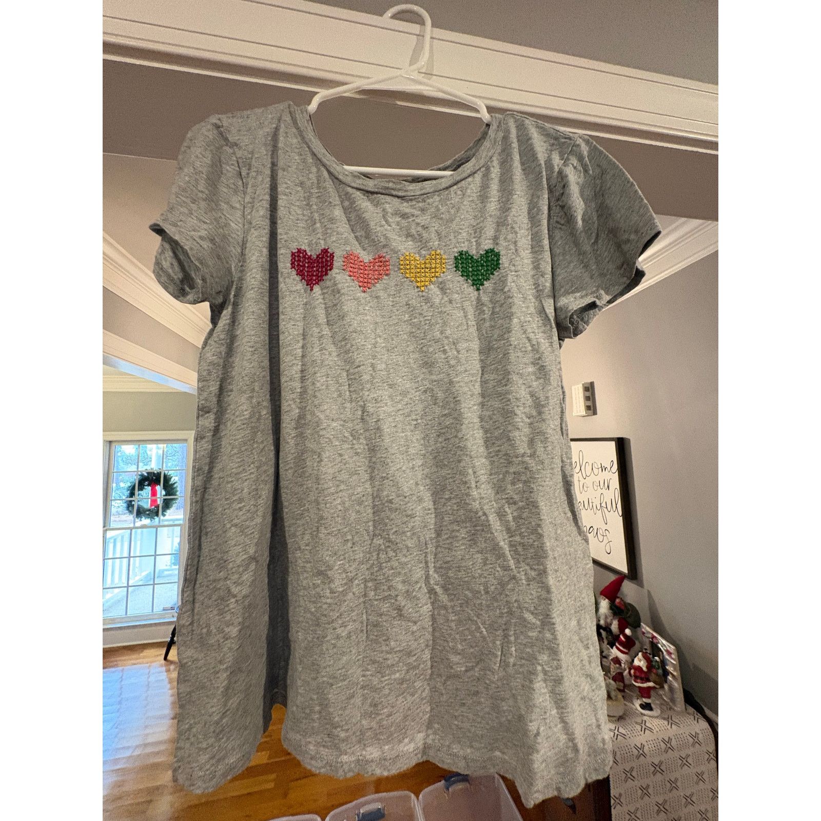 Loft LOFT Outlet Gray Heart Graphic T-Shirt Women’s Small Size S / US 4 / IT 40 - 2 Thumbnail