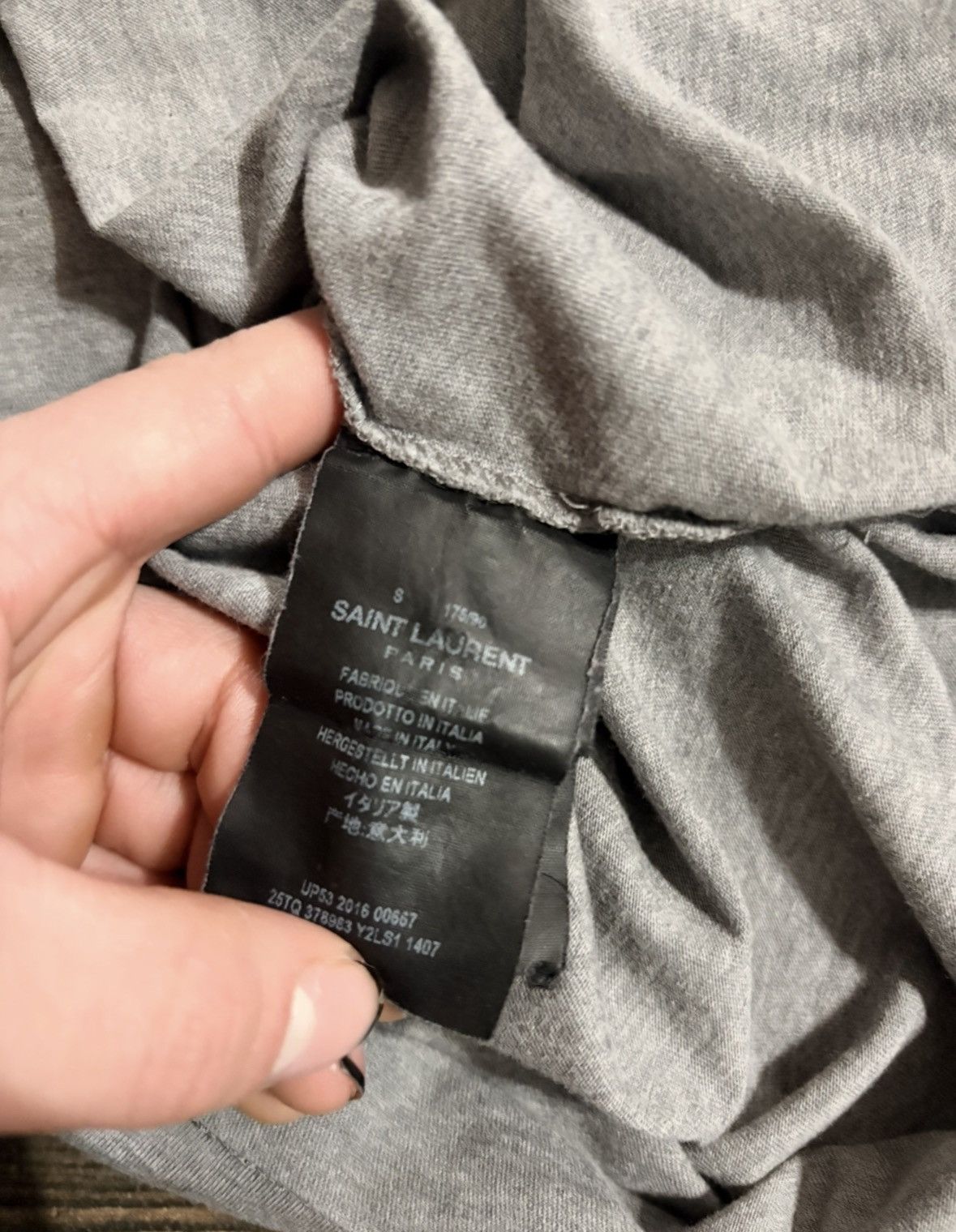 Saint Laurent Paris Saint Laurent “luster” Tee Size US S / EU 44-46 / 1 - 4 Thumbnail