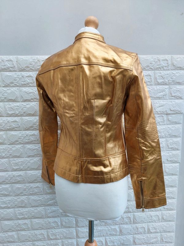 Victoria's Secret Moda International gold leather jacket S Size S / US 4 / IT 40 - 2 Thumbnail