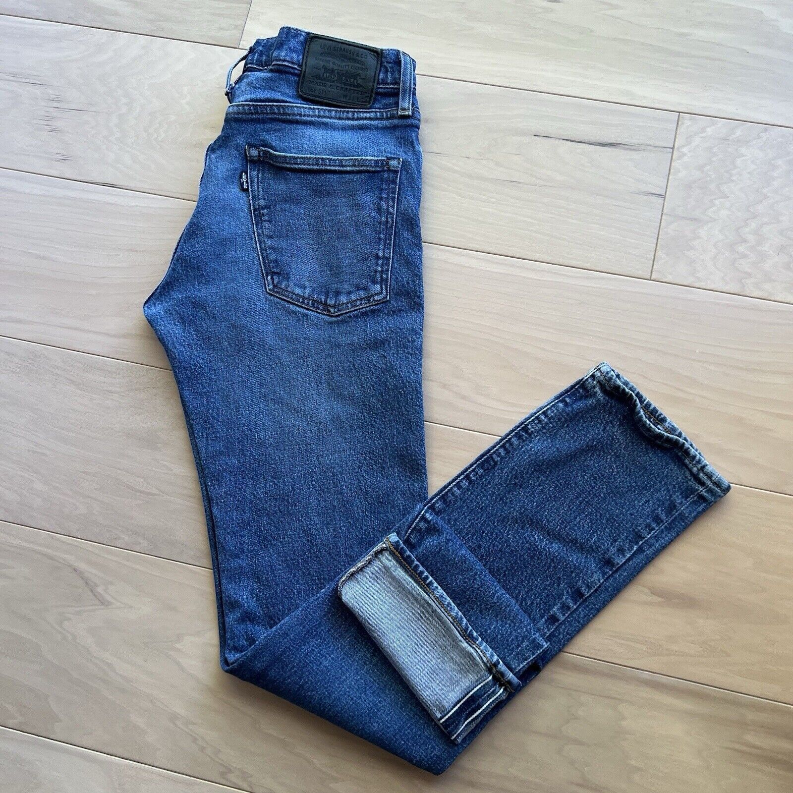 Levi's Levis 511 Selvedge Jeans 30 Slim Fit Made & Crafted Workwear Size US 30 / EU 46 - 12 Thumbnail