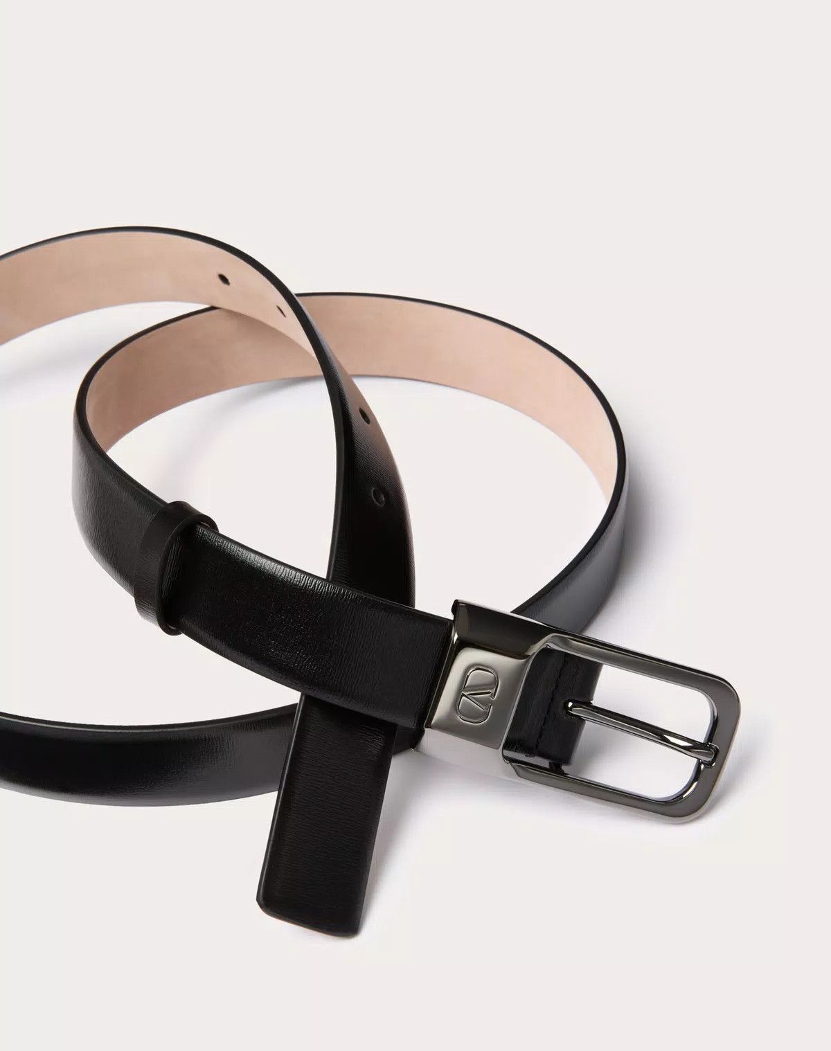 Valentino oc11z0725 Size:090/Calfskin Leather Belt 25 Mm in Black Size ONE SIZE - 2 Thumbnail