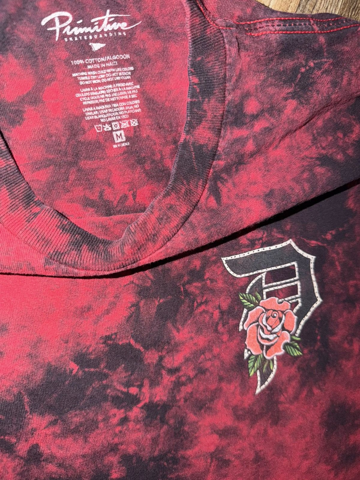 Primitive Primitive Skateboarding Apparel Red Rose Tie Dye T Shirt Size US M / EU 48-50 / 2 - 5 Thumbnail