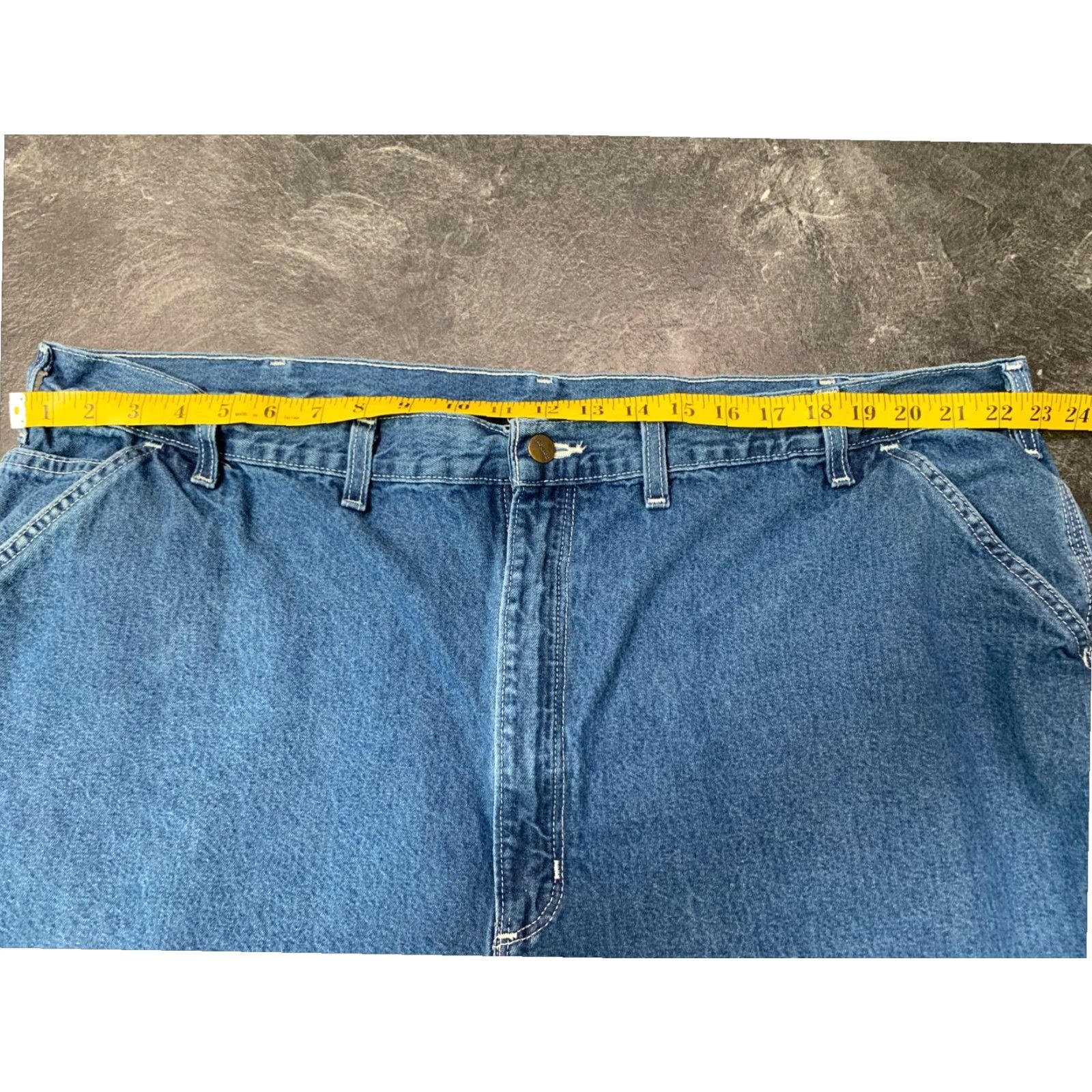 Carhartt VINTAGE Carhartt Men's 48X30 Straight Fit Jeans Blue Cotton Workwear Size US 32 / EU 48 - 4 Thumbnail