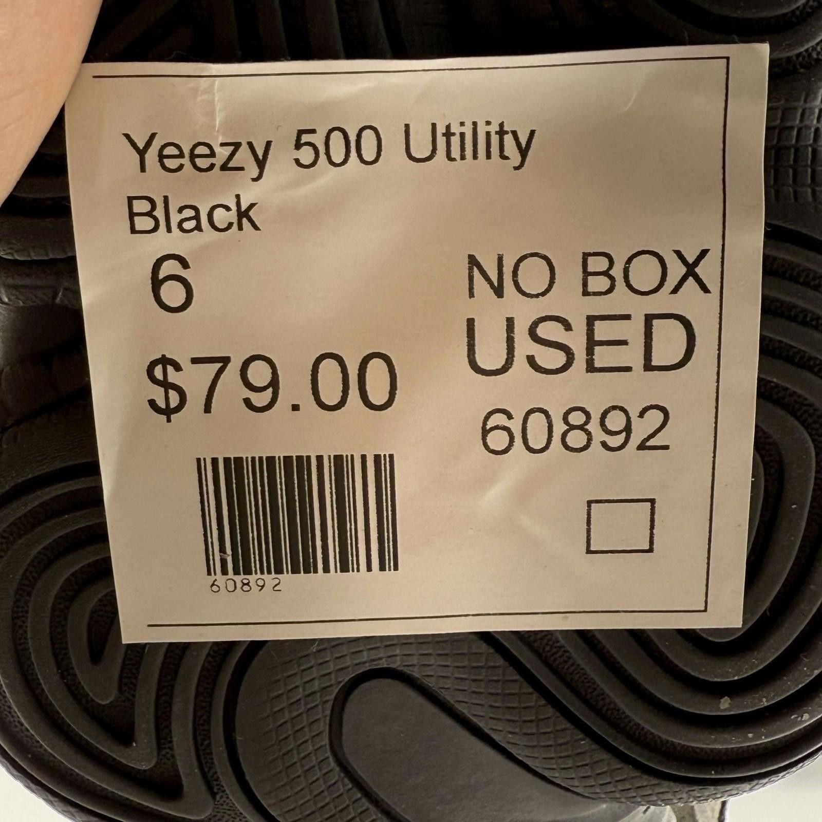 Adidas Yeezy 500 Utility Black 6 Used No Box Size US 6 / EU 39 - 8 Thumbnail