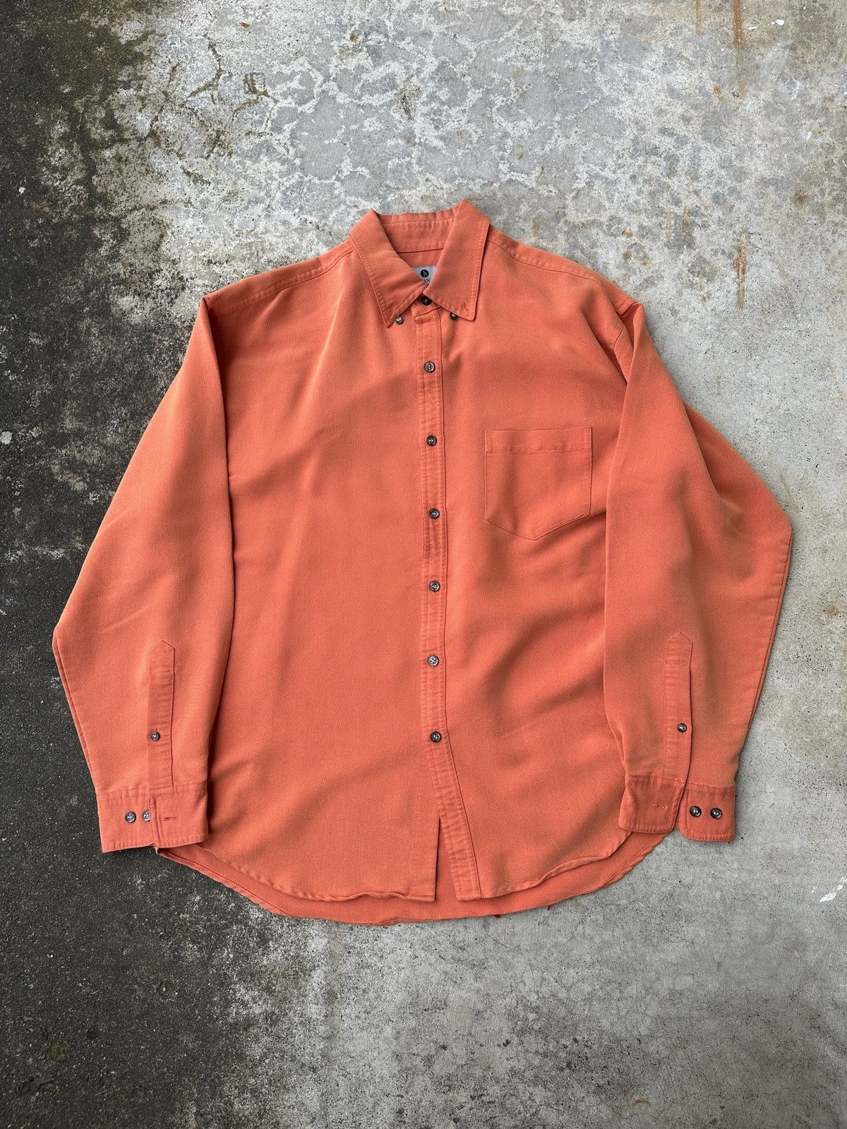 Vintage Jonathan Adam suede lux orange marty supreme button up shirt Size US L / EU 52-54 / 3 - 1 Thumbnail
