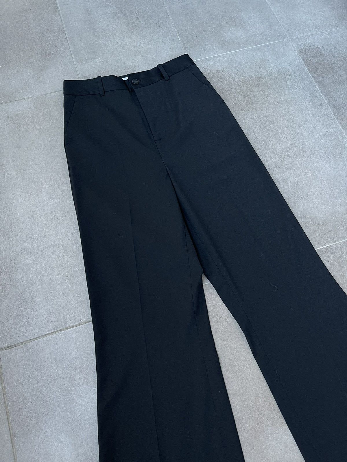 Han Kjobenhavn !DS! AW22 Han Kjobenhavn Wool Flared Black Trousers Size US 30 / EU 46 - 8 Thumbnail