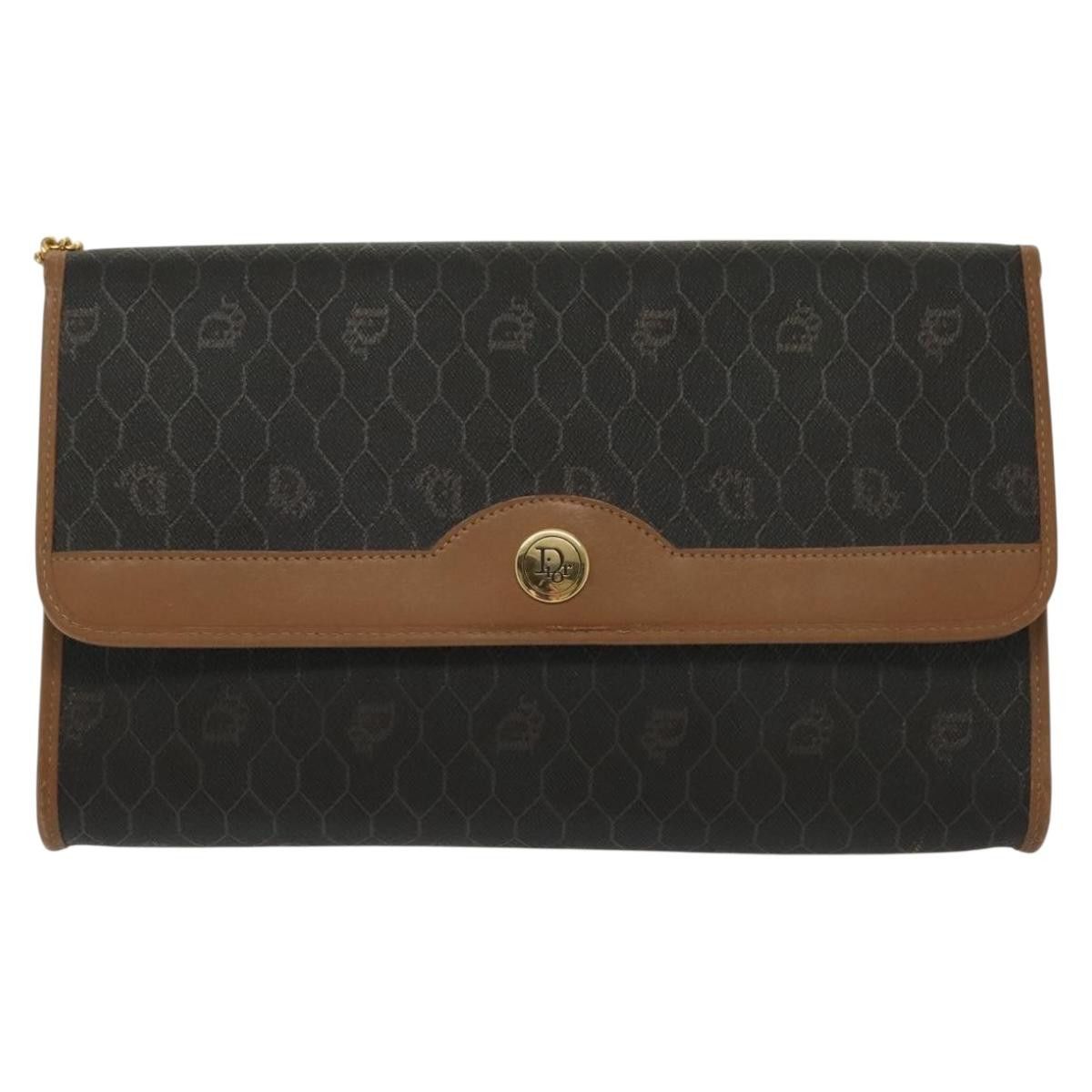 Dior DIOR Honeycomb Canvas Chain Shoulder Bag Pvc Black Gold Size ONE SIZE - 2 Thumbnail