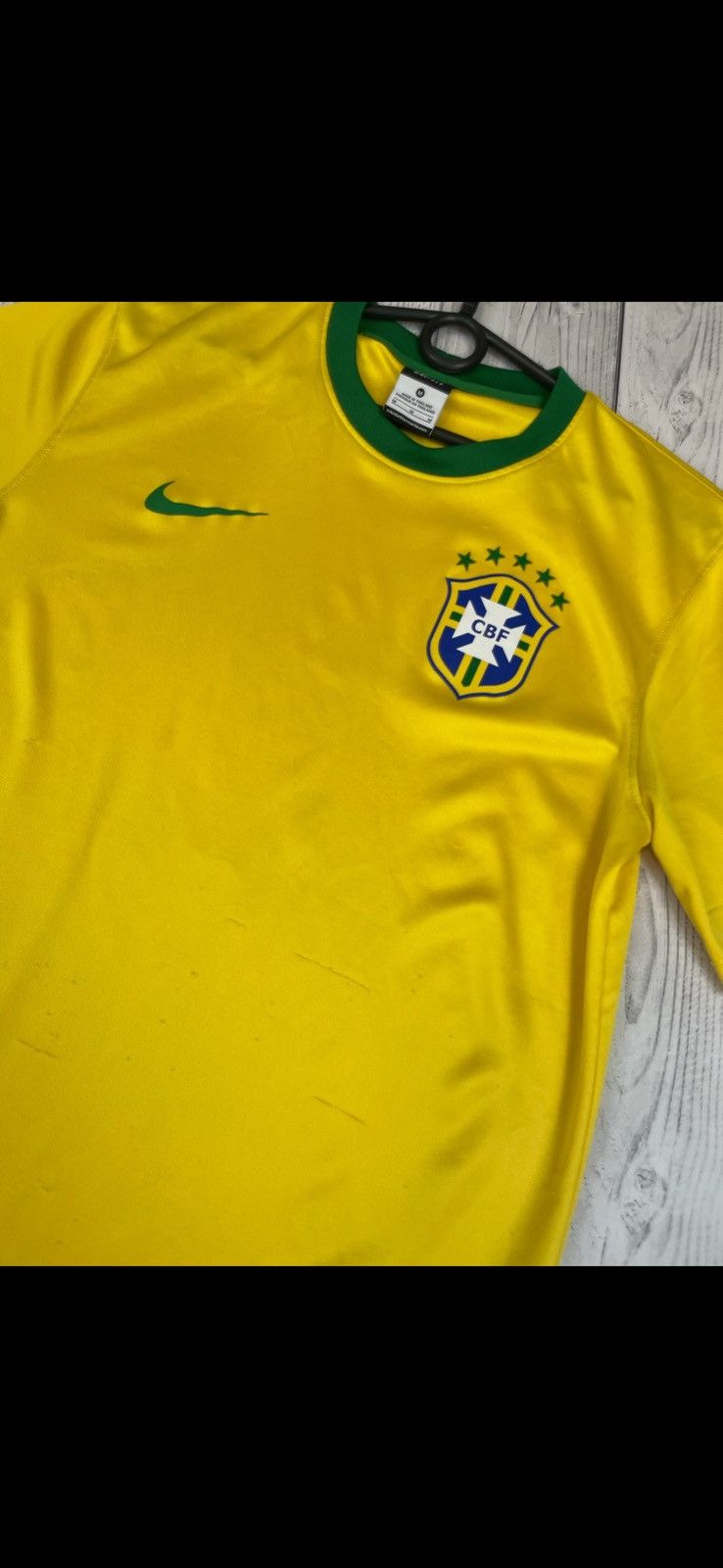 Nike Vintage nike Brazil soccer jersey size M Brasil yellow Size US M / EU 48-50 / 2 - 10 Thumbnail