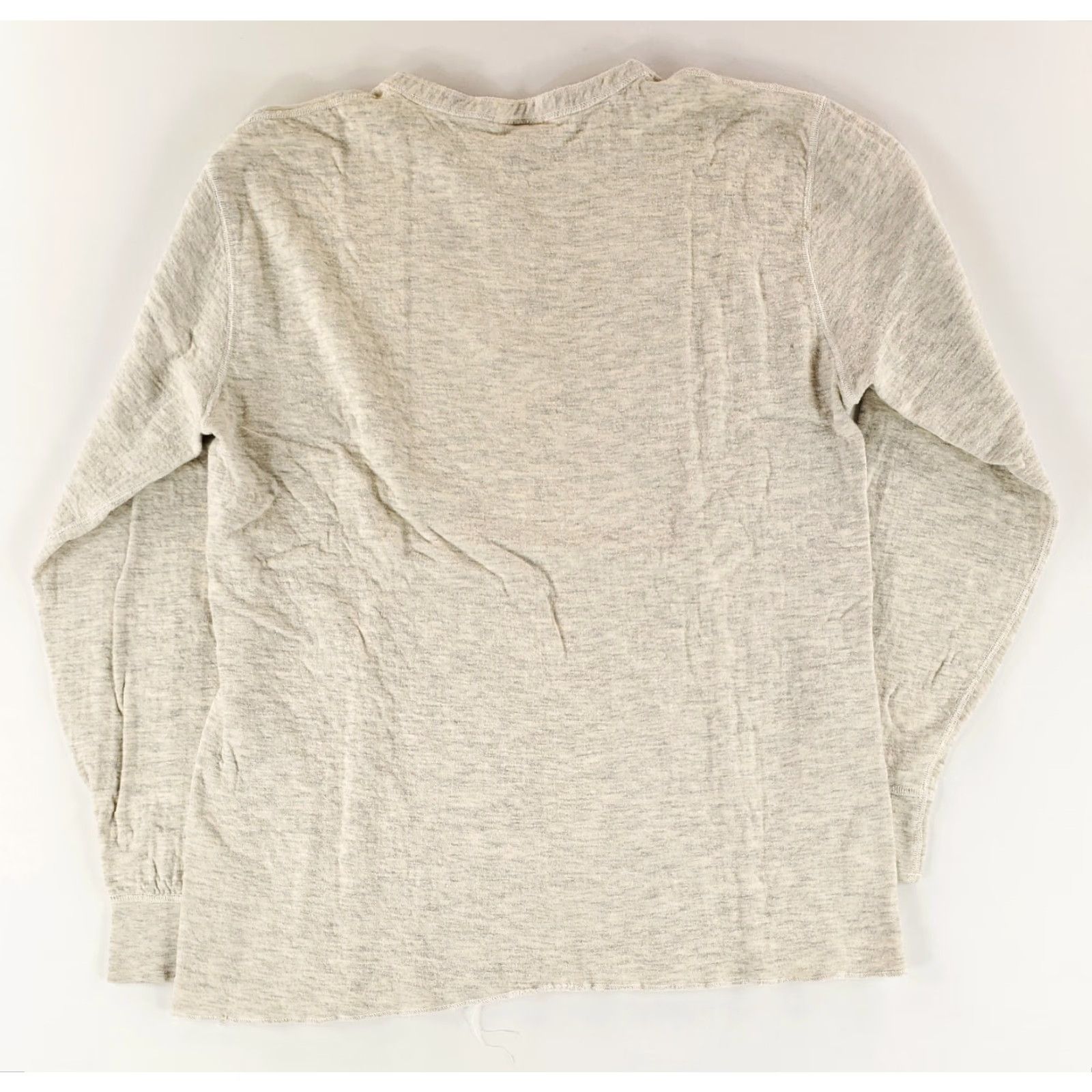 Vintage VINTAGE LL Bean River Driver's Shirt Cotton Wool Nylon Blend Henley Shirt Cream Mens L White Casual Men Size US L / EU 52-54 / 3 - 7 Thumbnail