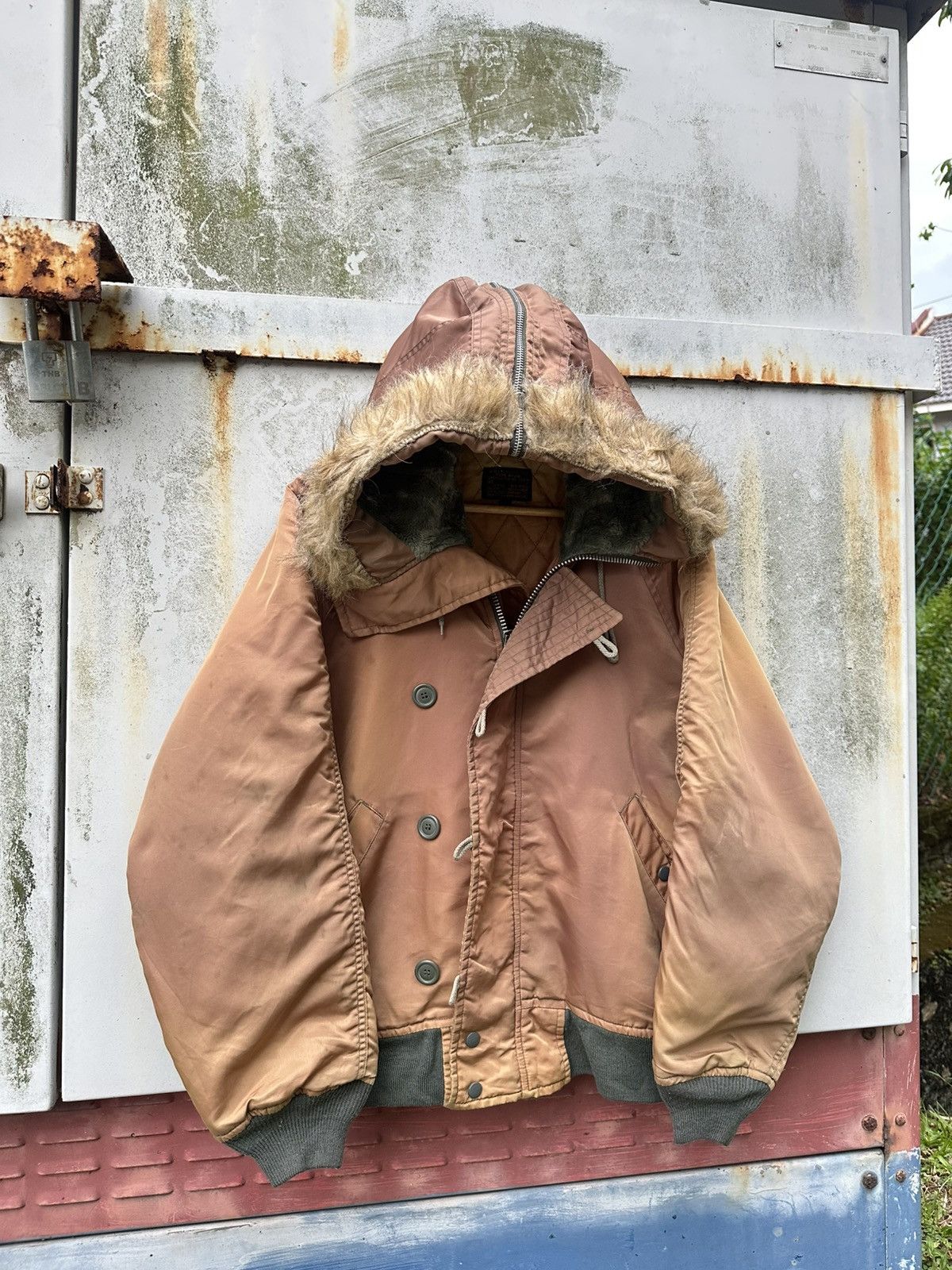 Vintage 👹Vintage THRASHED Faded N-2B Bomber Jacket Size US L / EU 52-54 / 3 - 2 Thumbnail