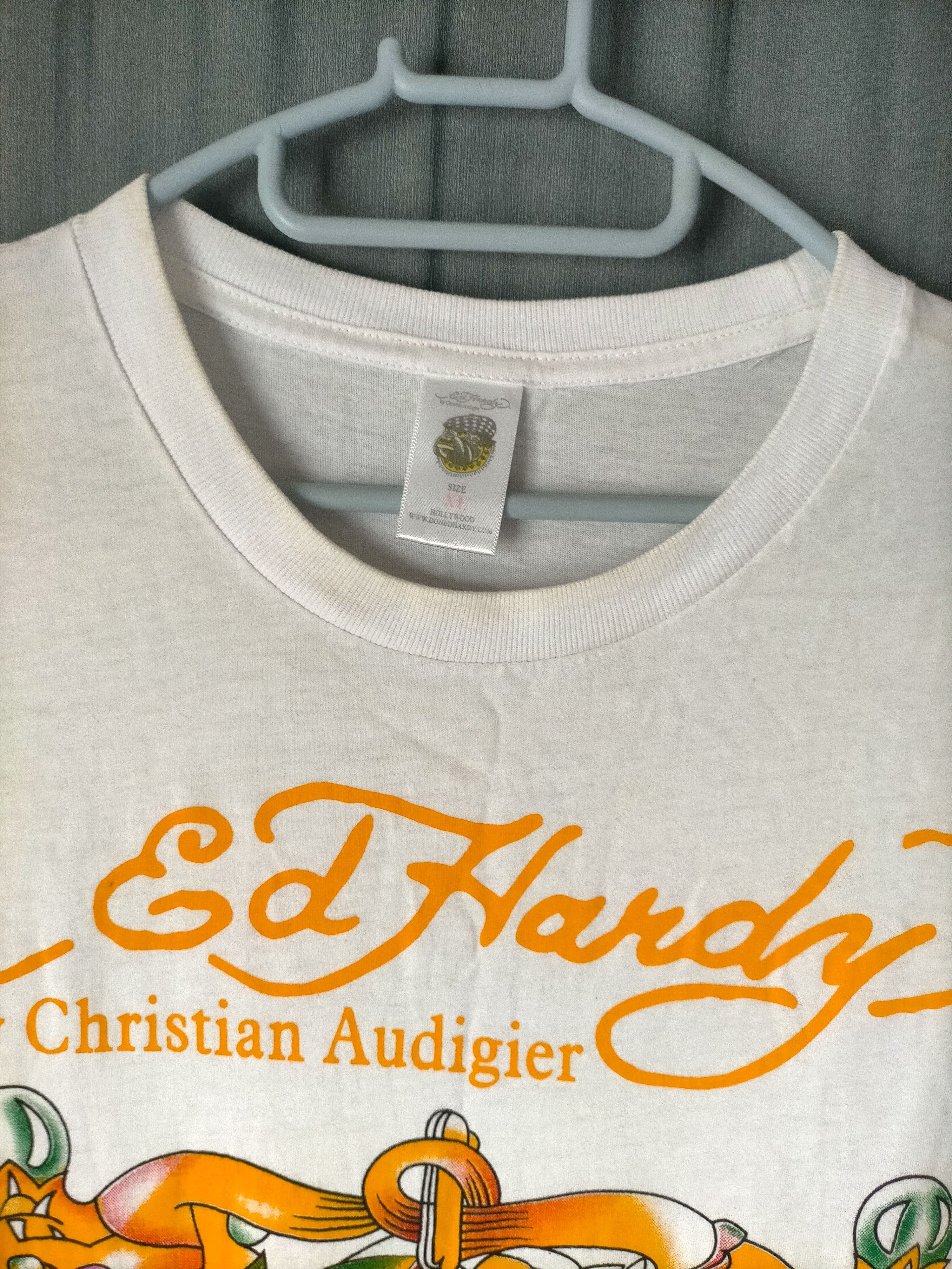 Ed Hardy Ed Hardy By Christian Audigier White T-shirt Size US XL / EU 56 / 4 - 4 Thumbnail