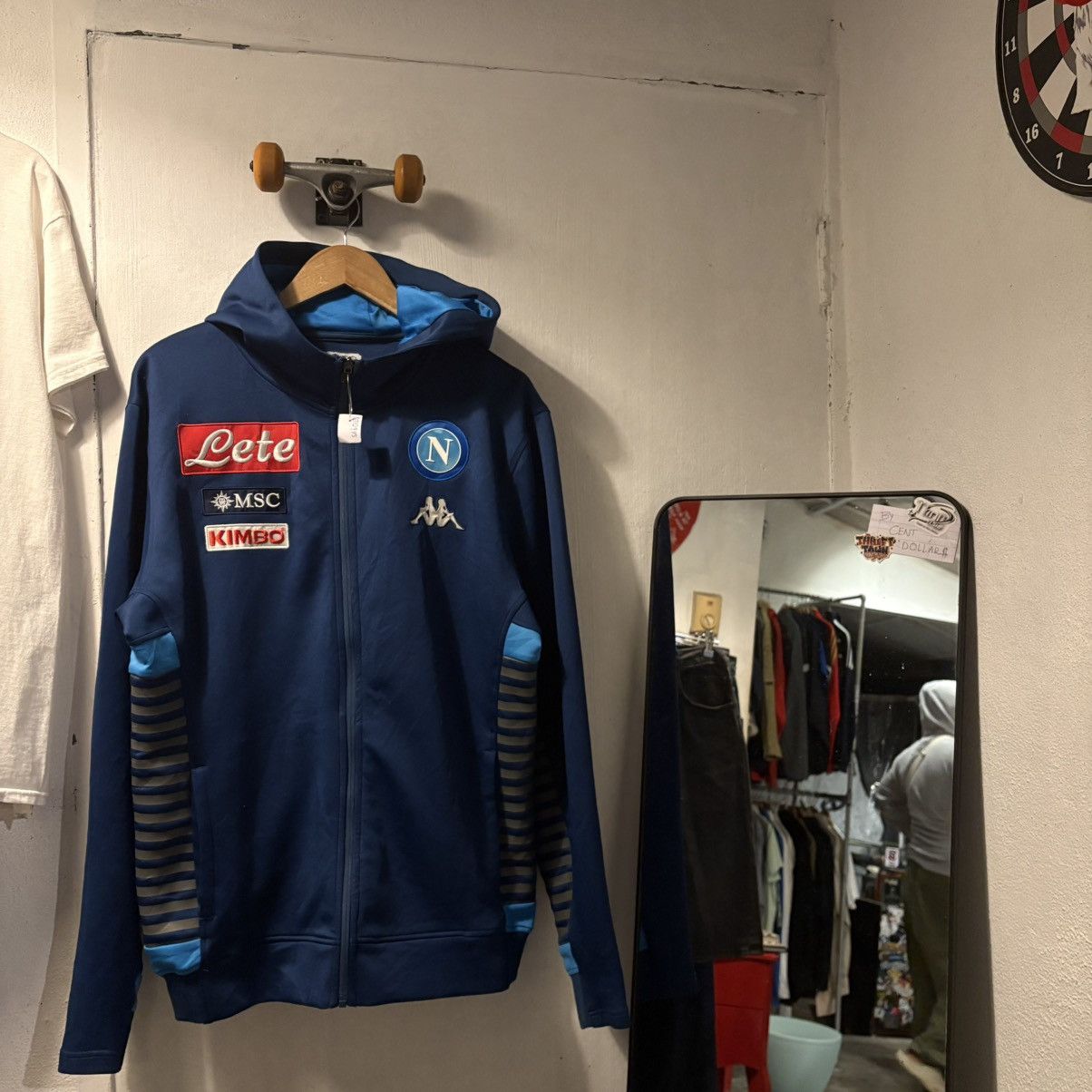 Kappa 2019-2020 SSC Napoli Kappa Track Jacket Player Issue Size US M / EU 48-50 / 2 - 1 Thumbnail