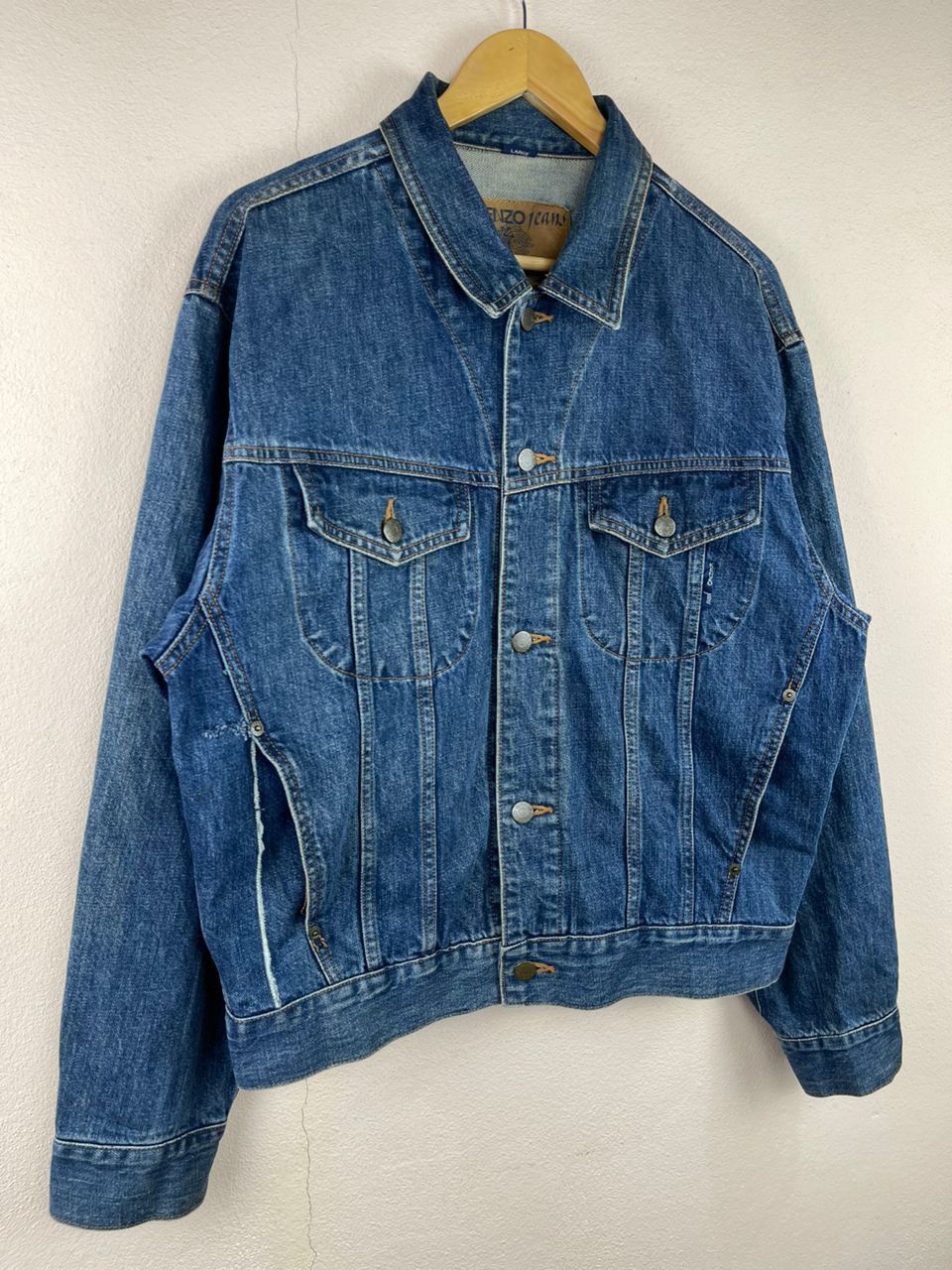 Designer × Japanese Brand × Kenzo Kenzo Jeans Distressed Denim Jacket Size US L / EU 52-54 / 3 - 3 Thumbnail